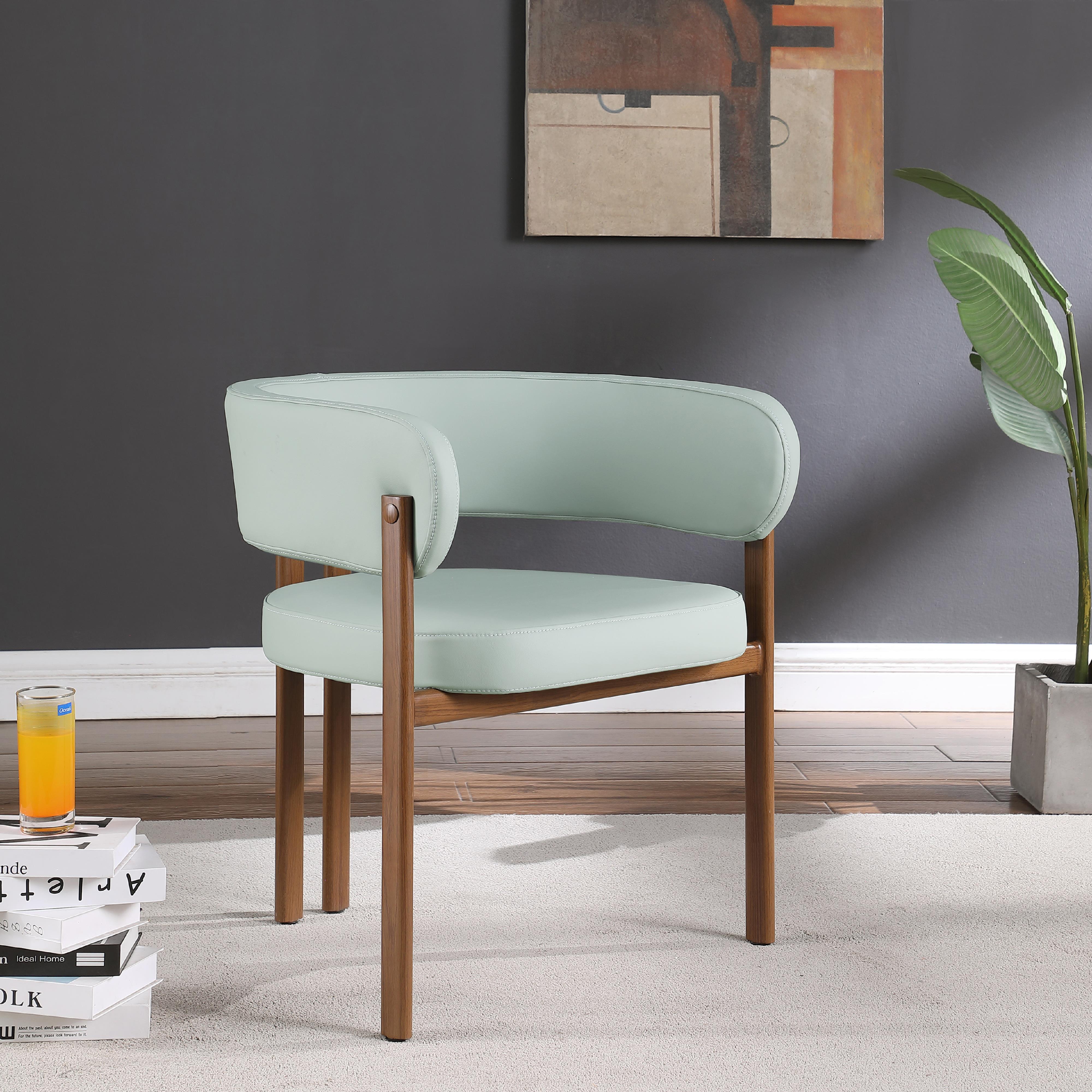 Meridian Gideon Mint Green Vegan Leather Dining Chair