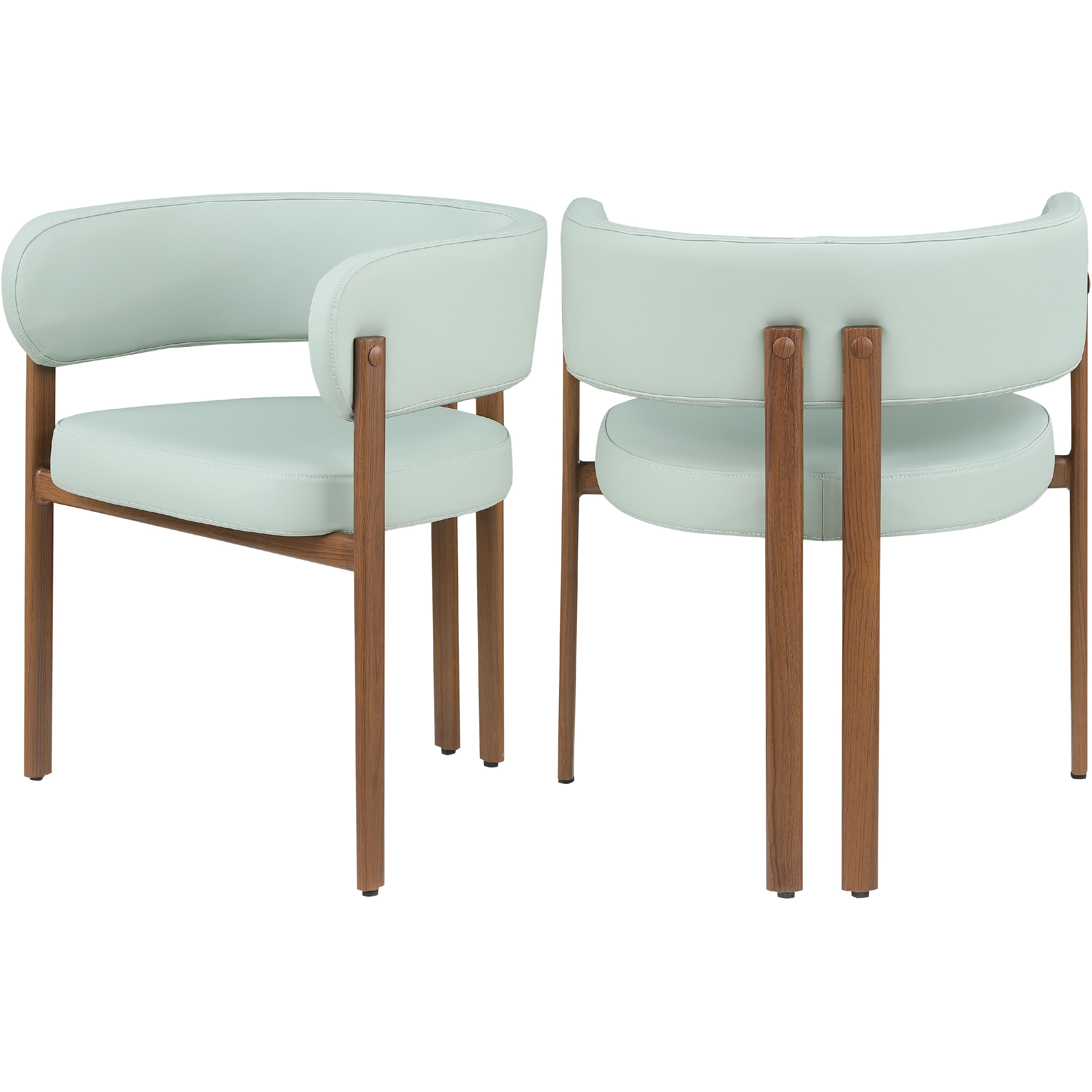 Meridian Gideon Mint Green Vegan Leather Dining Chair