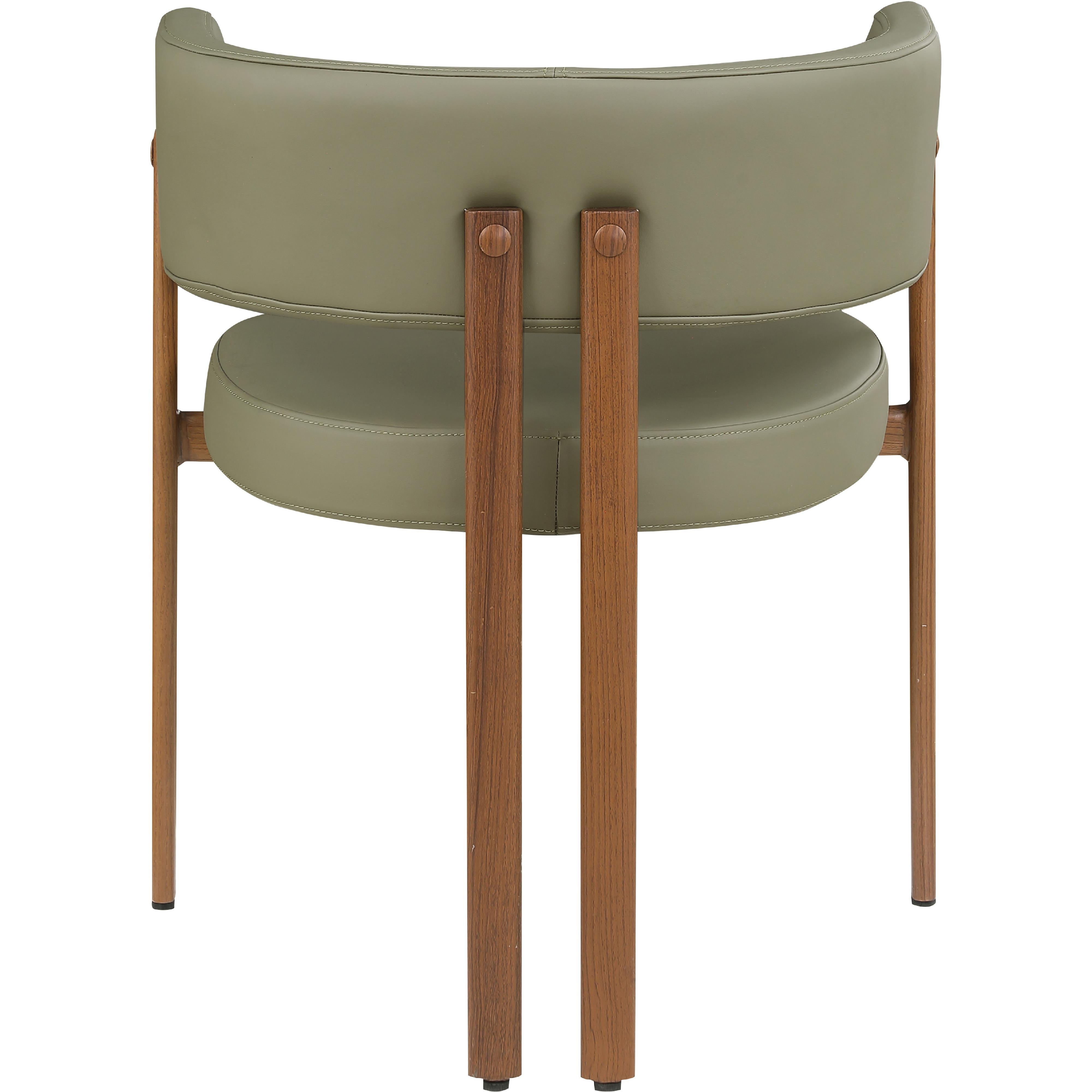 Meridian Gideon Olive Green Vegan Leather Dining Chair