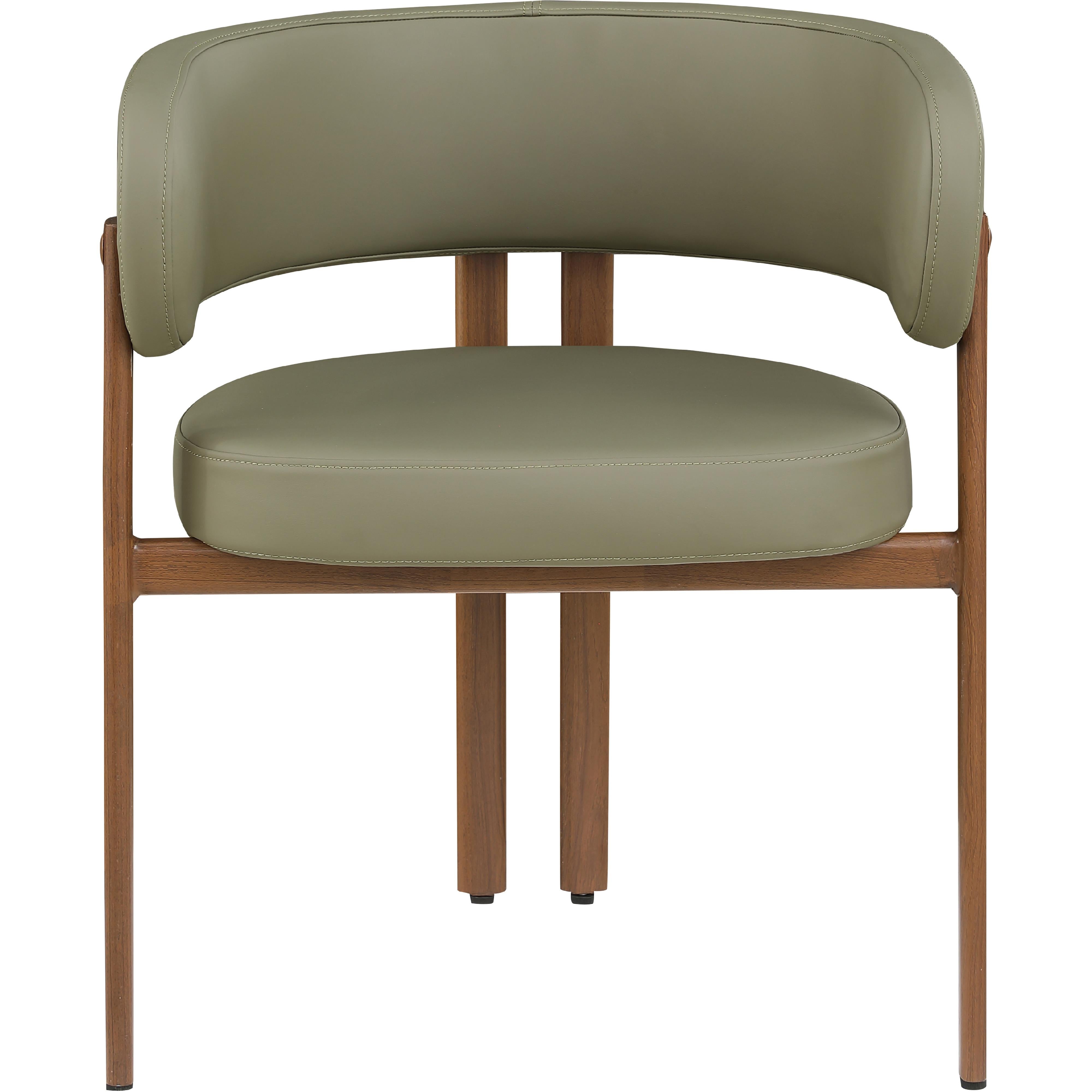 Meridian Gideon Olive Green Vegan Leather Dining Chair