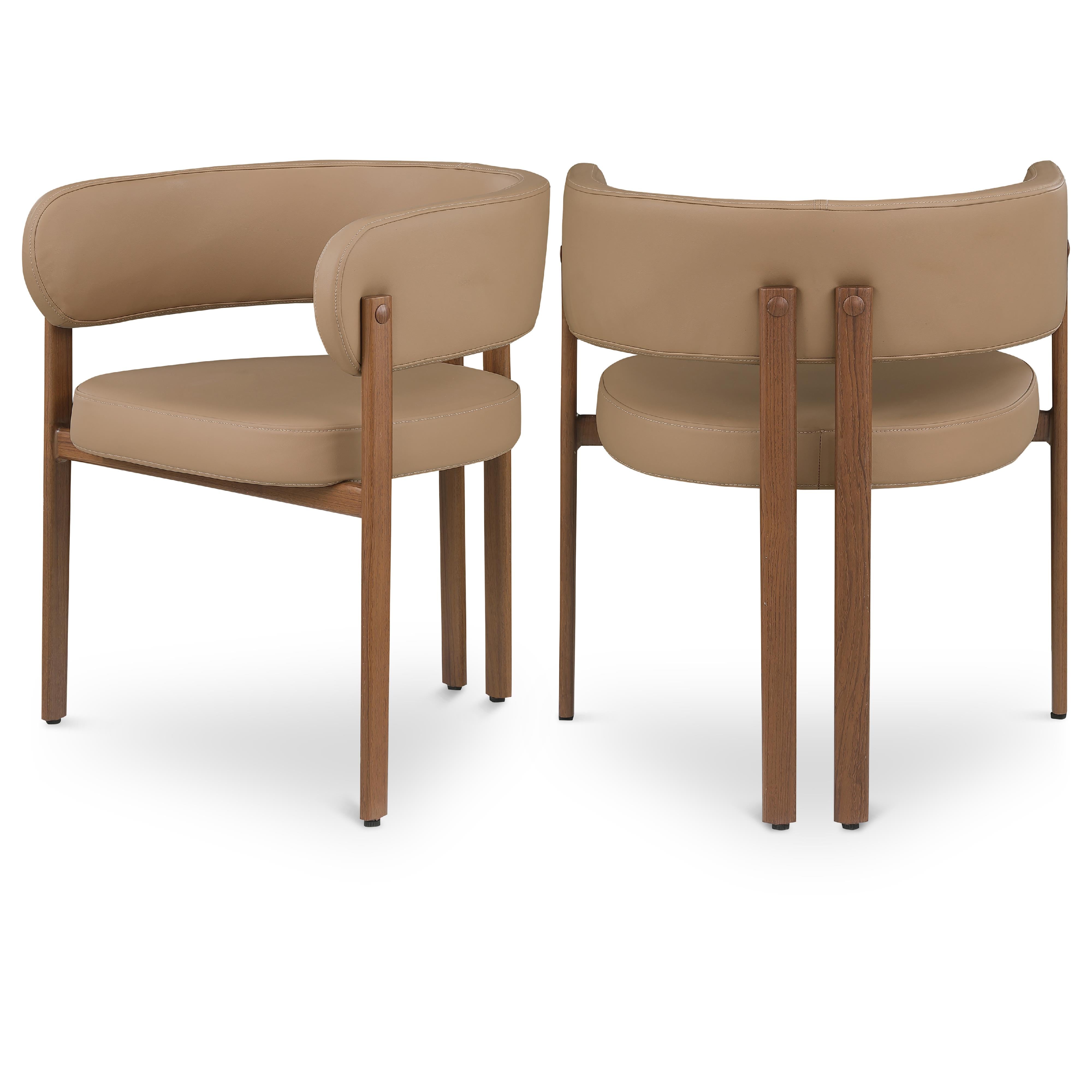 Meridian Gideon Tan Vegan Leather Dining Chair