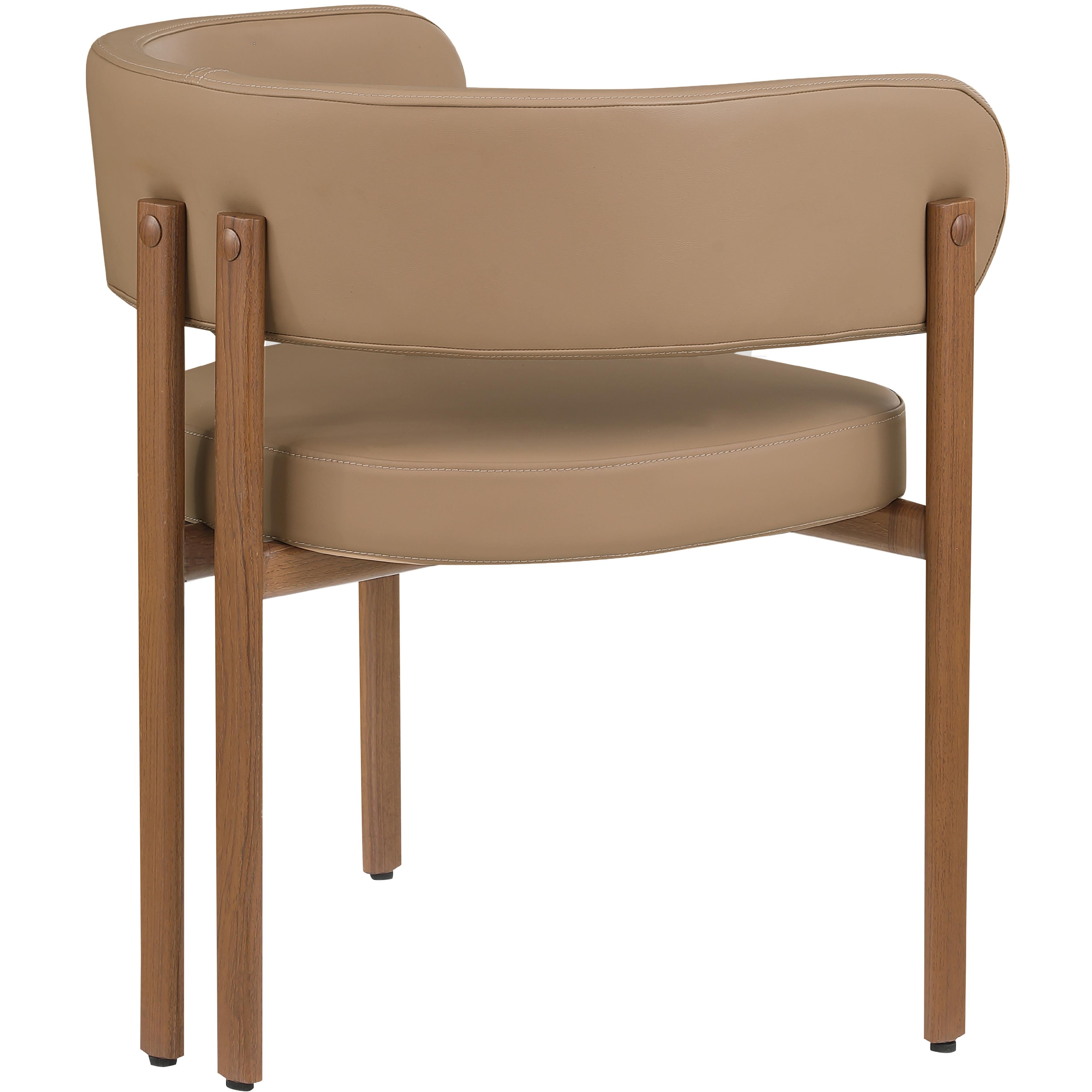 Meridian Gideon Tan Vegan Leather Dining Chair