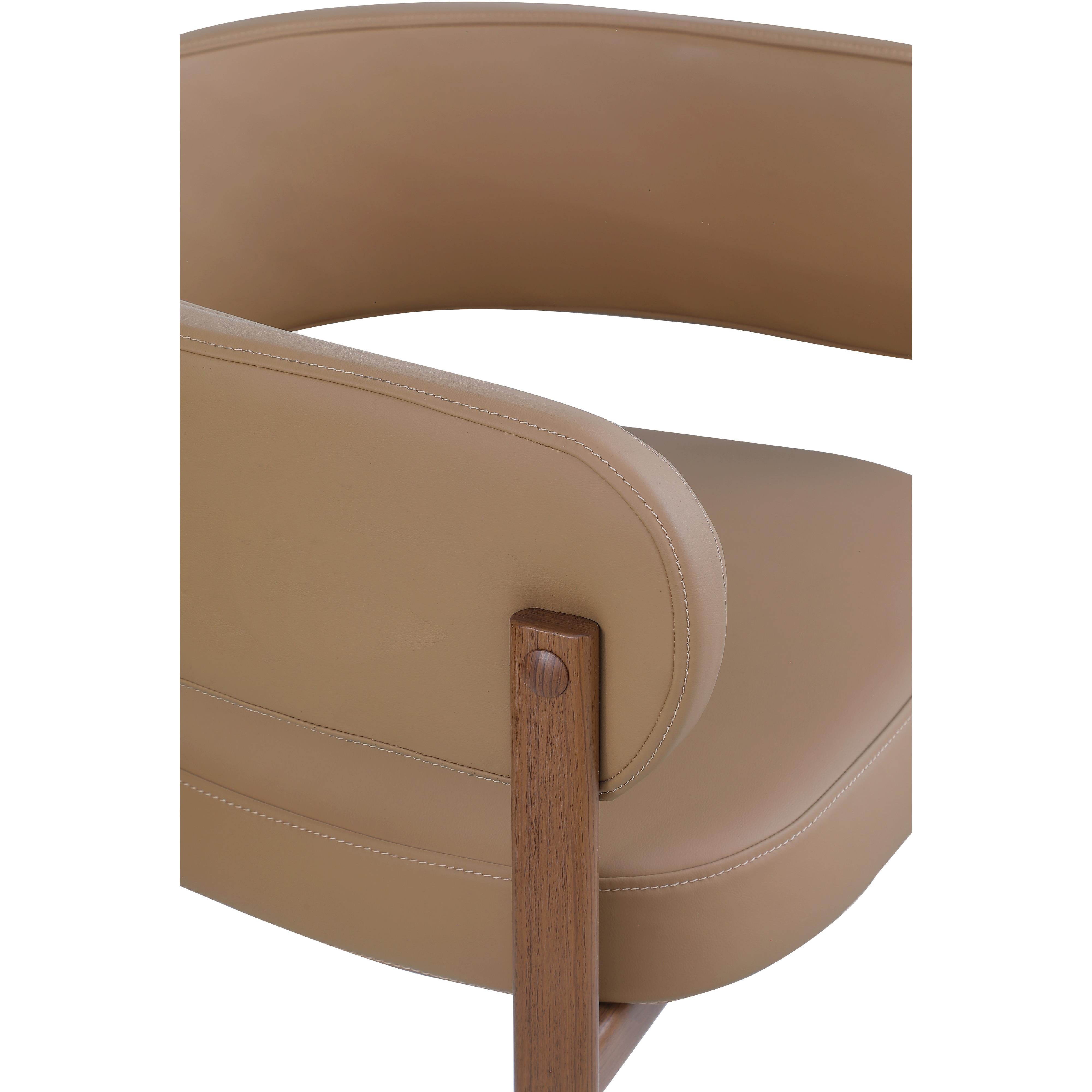 Meridian Gideon Tan Vegan Leather Dining Chair