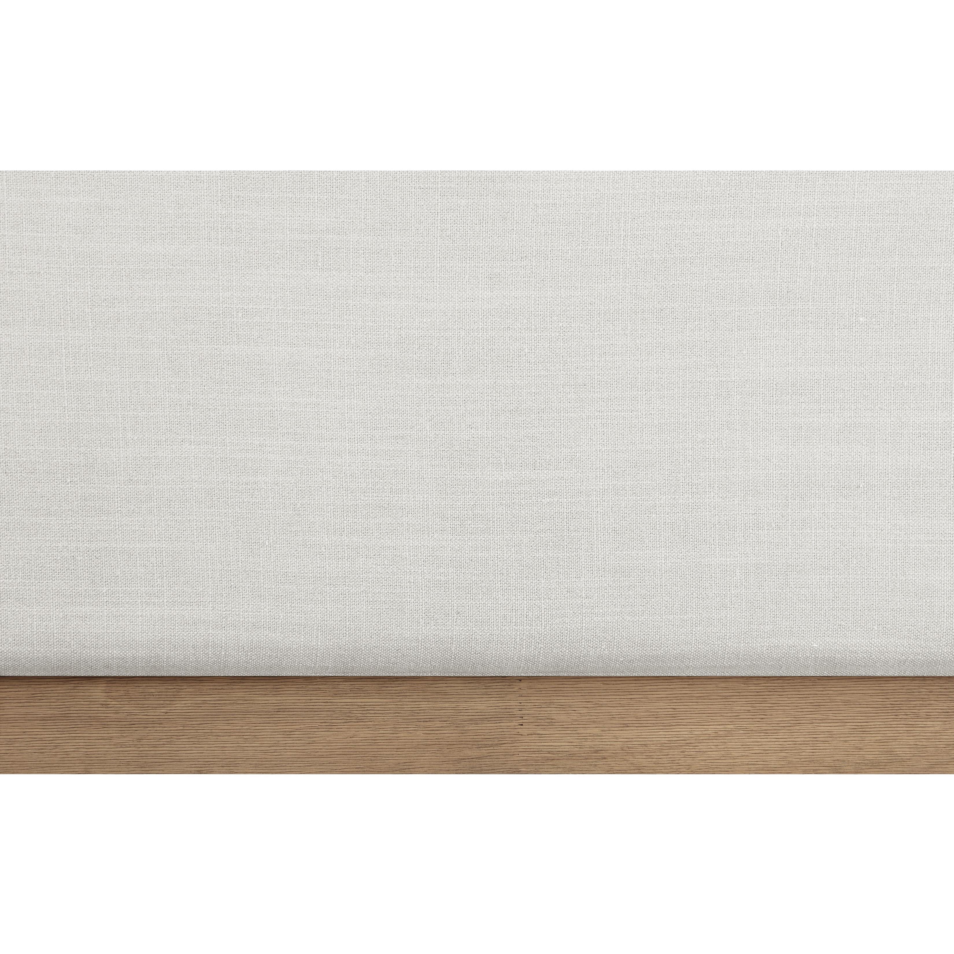 Meridian Alfie Cream Linen Textured Fabric Twin Bed