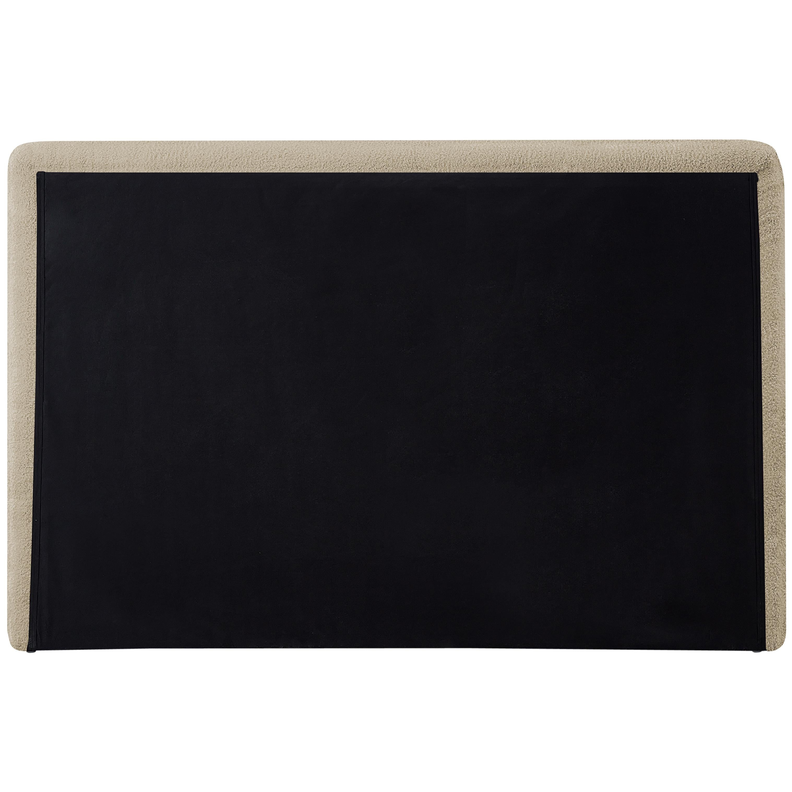 Meridian Dane Beige Teddy Fabric Twin Bed (3 Boxes)