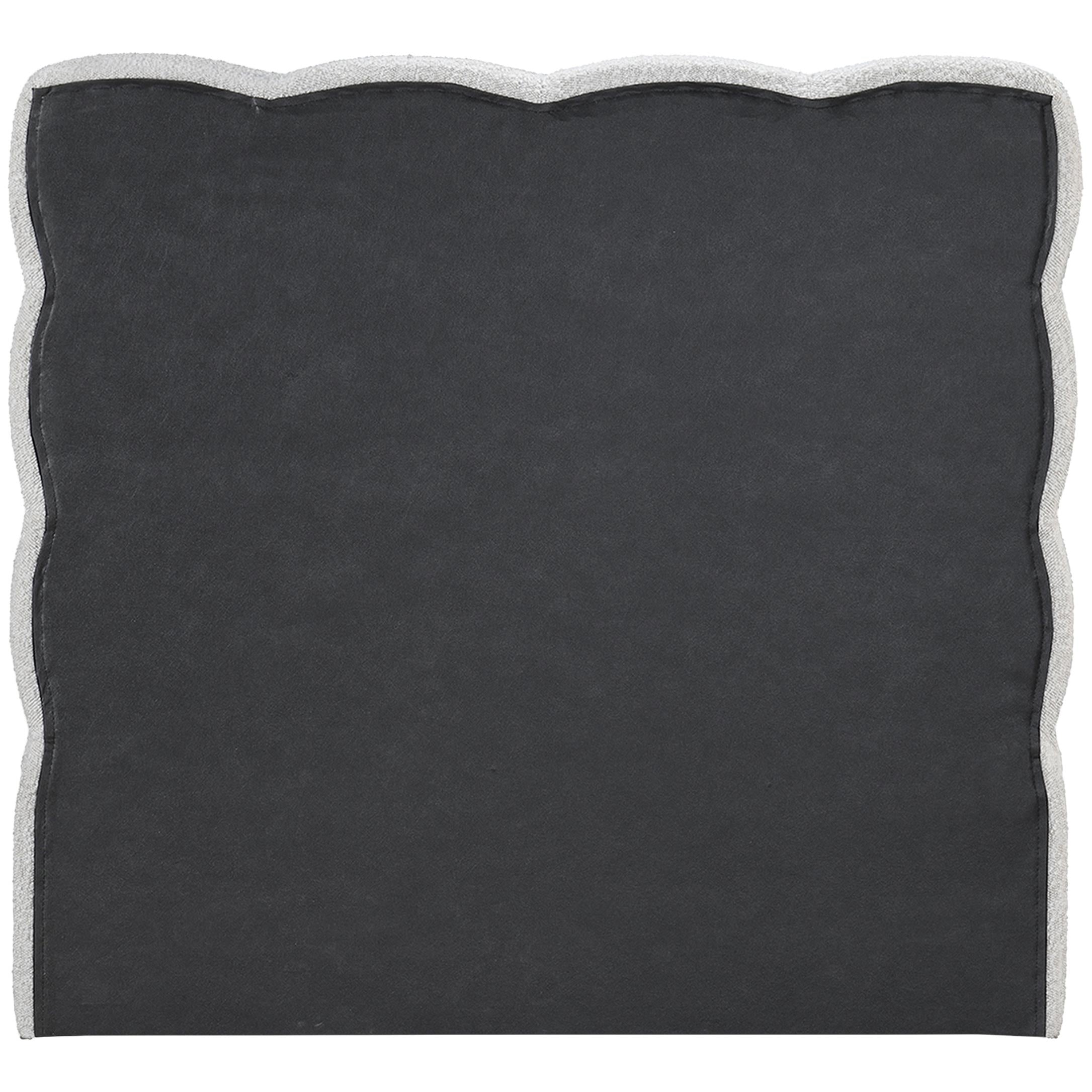 Meridian Deco Cream Boucle Fabric Twin Bed (3 Boxes)