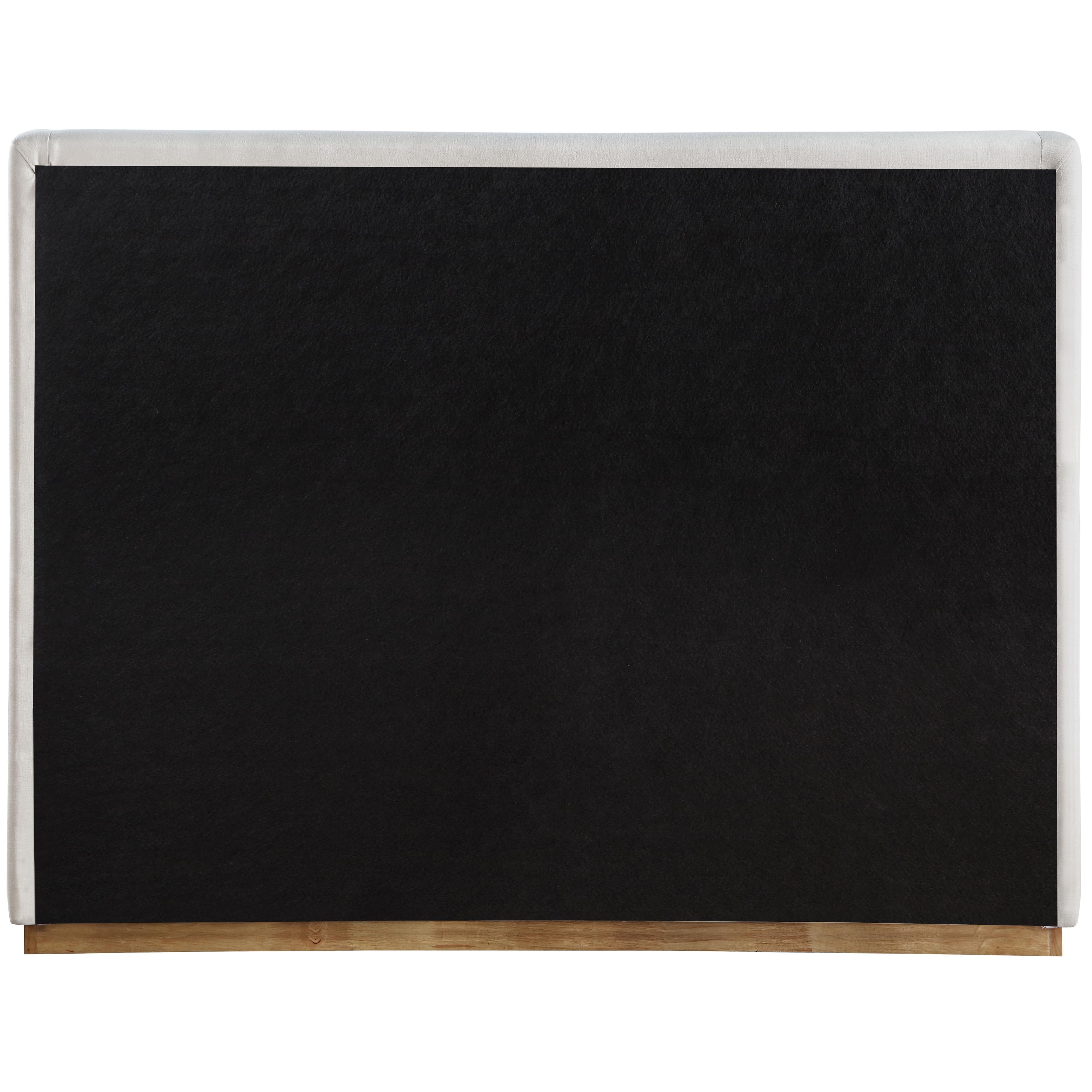 Meridian Flynn Cream Linen Textured Fabric Full Bed