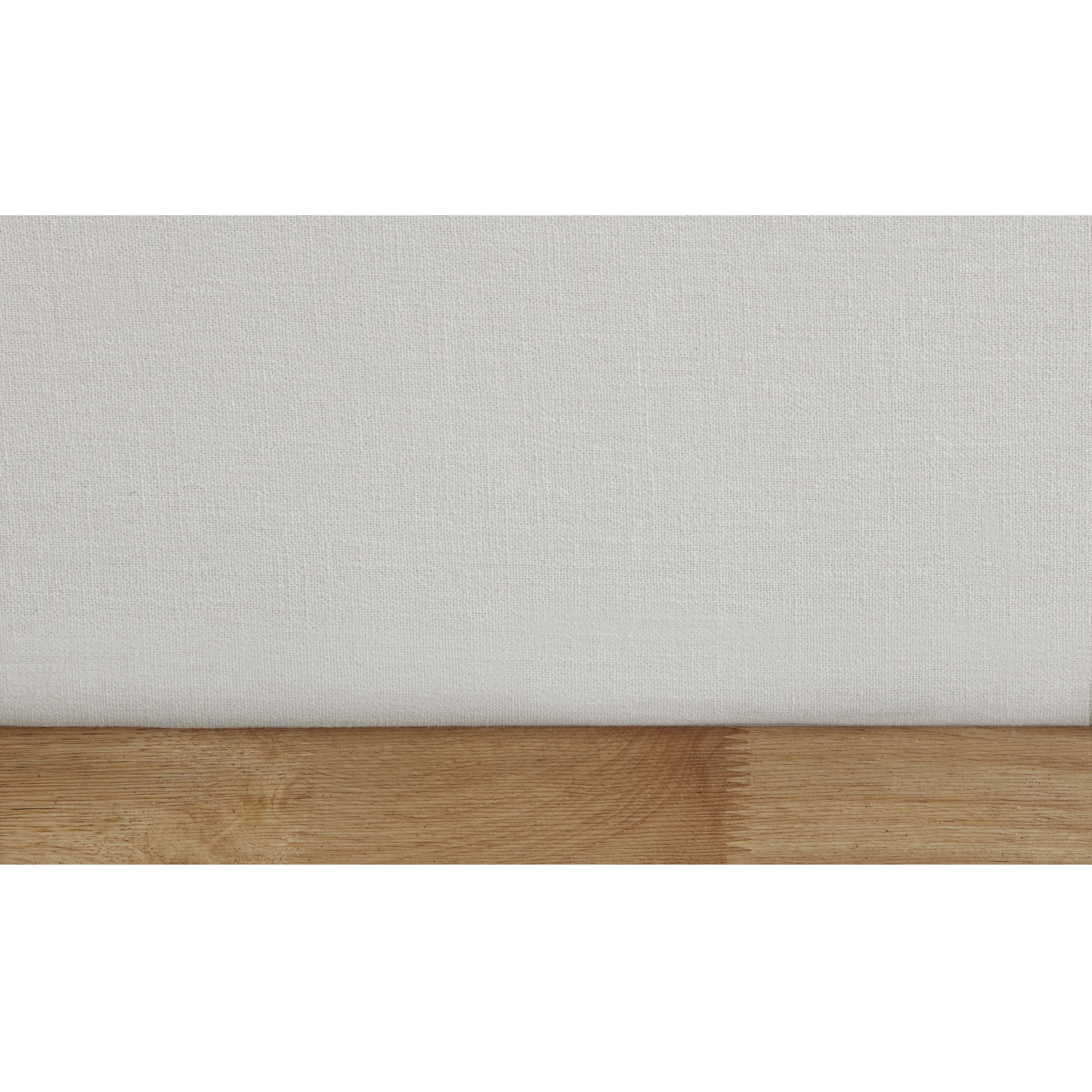 Meridian Flynn Cream Linen Textured Fabric Full Bed