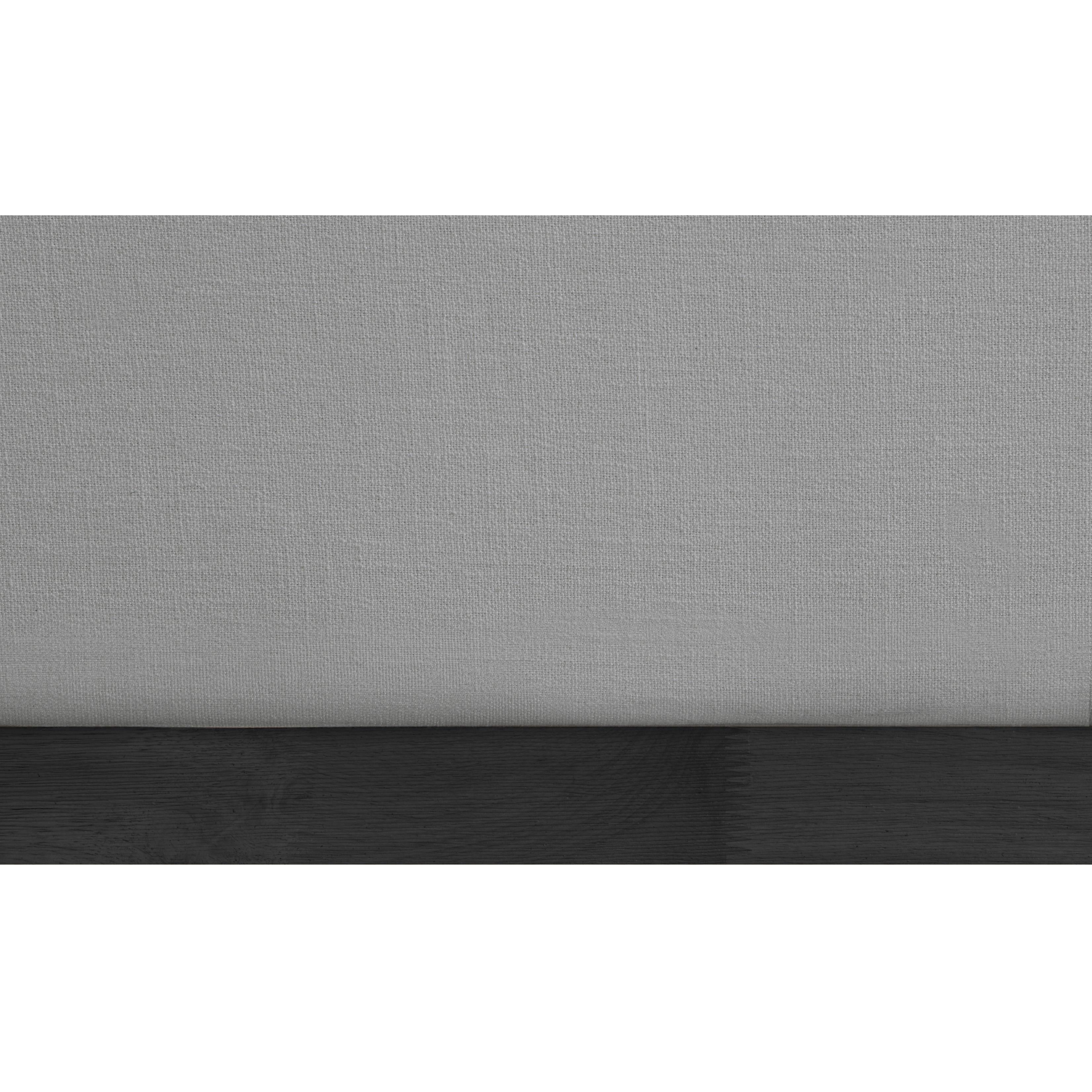 Meridian Flynn Grey Linen Textured Fabric Full Bed