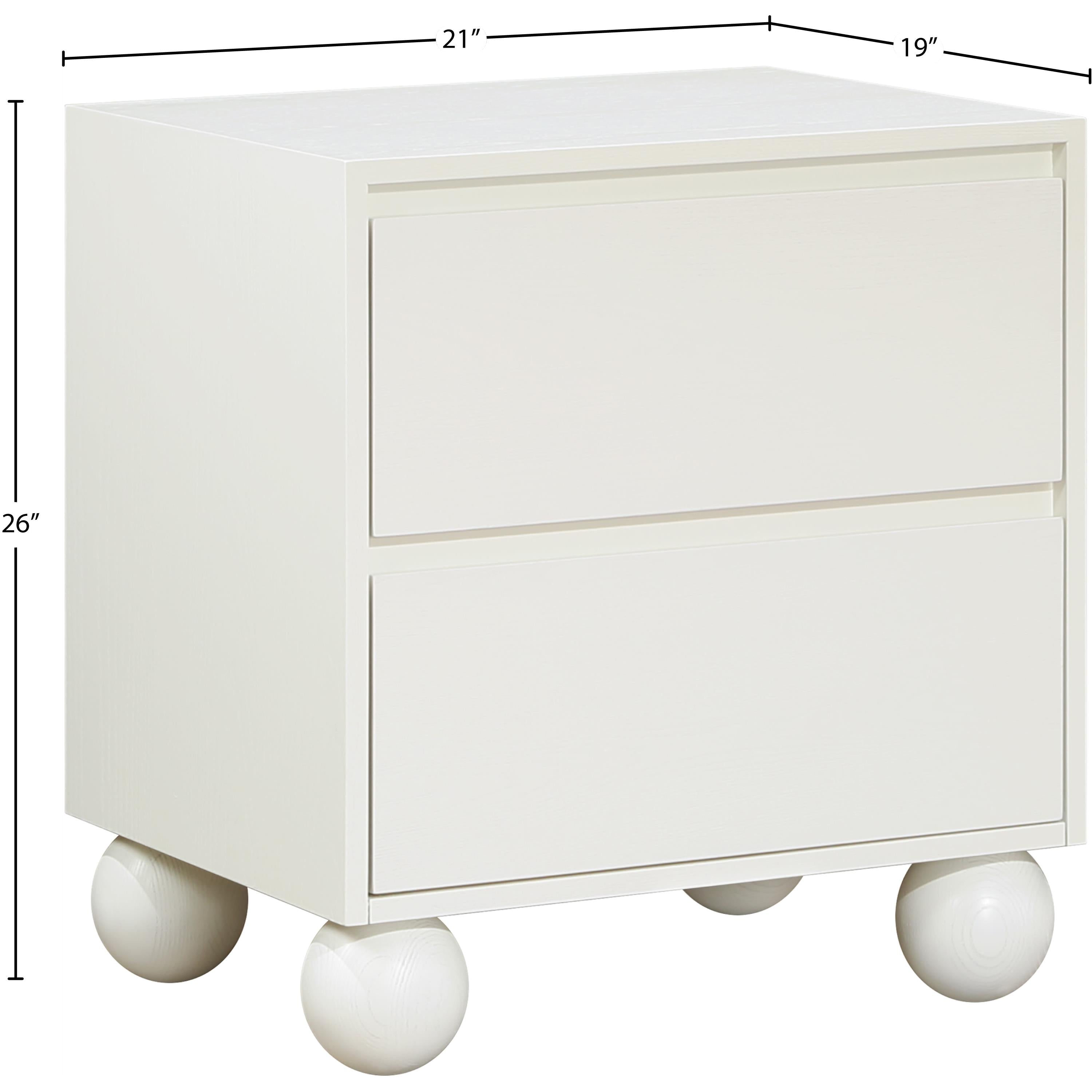 Meridian Kent Cream Night Stand