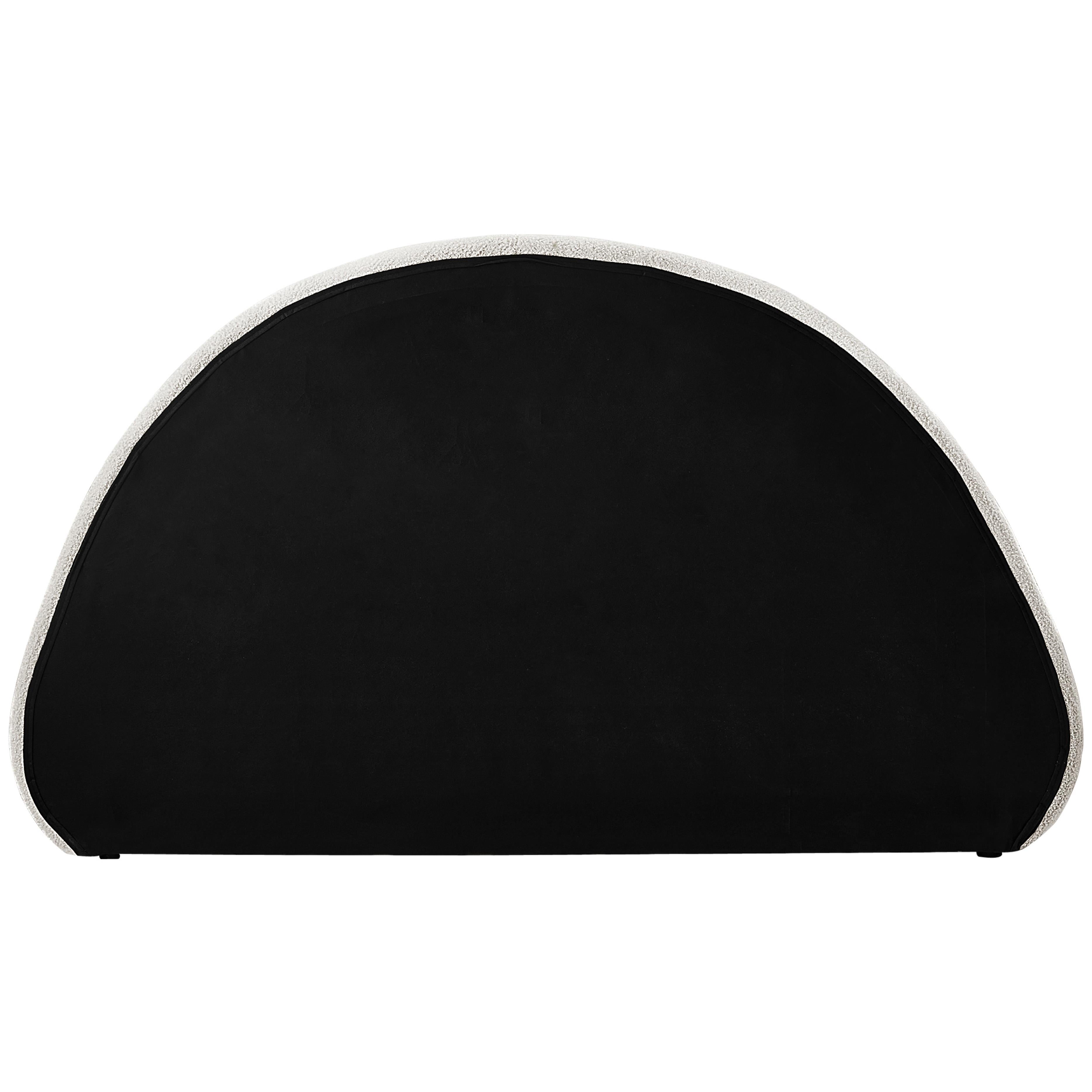 Meridian Rudy Cream Teddy Fabric Full Bed