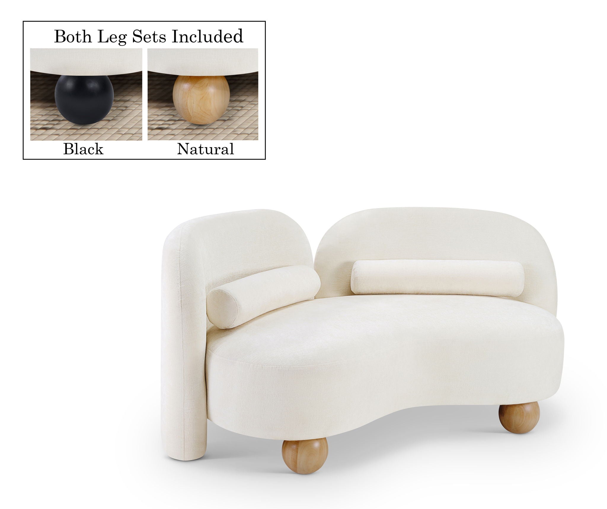 Daphne - Chenille Loveseat