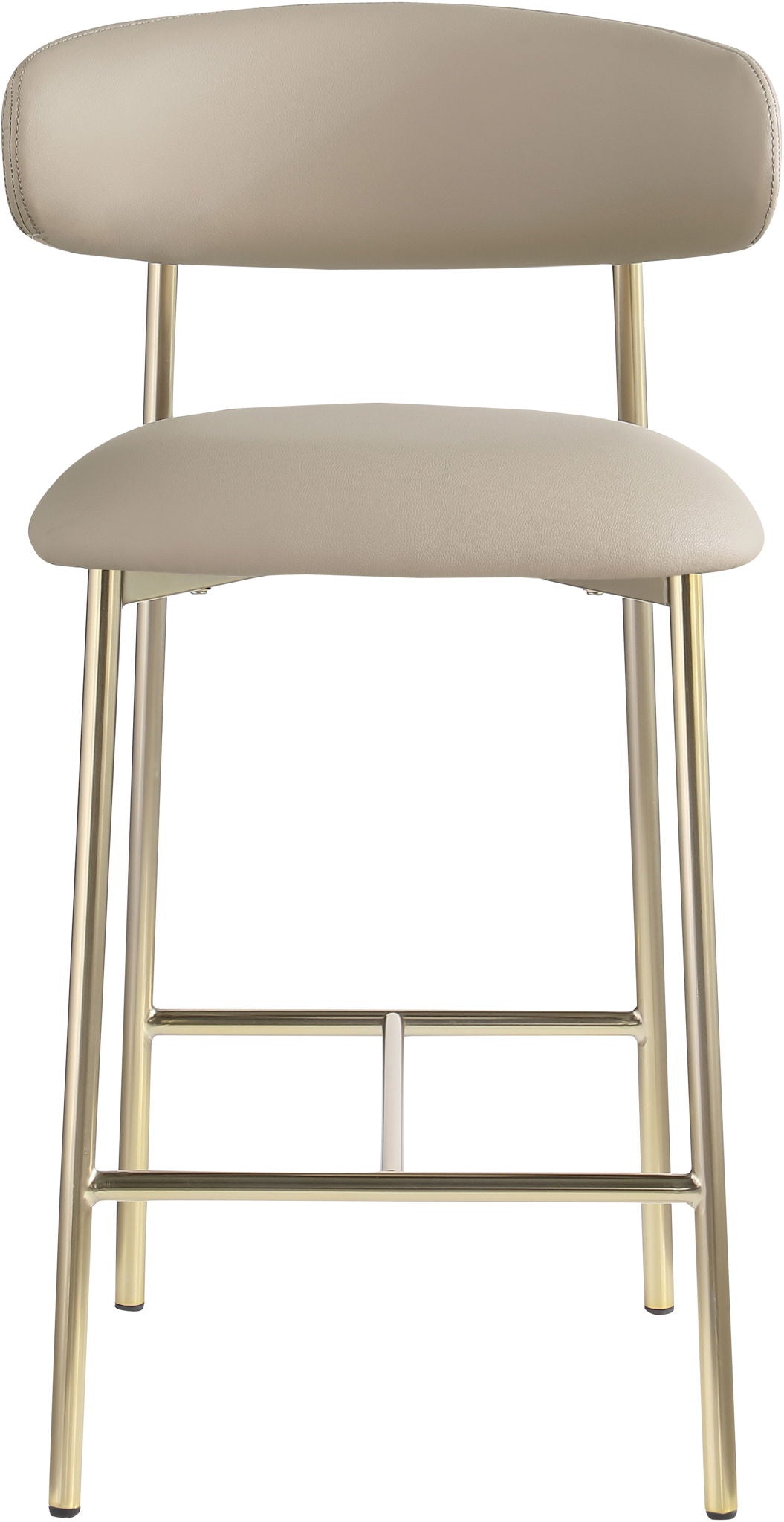 Lupita - Counter Stool (Set of 2) with Brushed Gold Frame