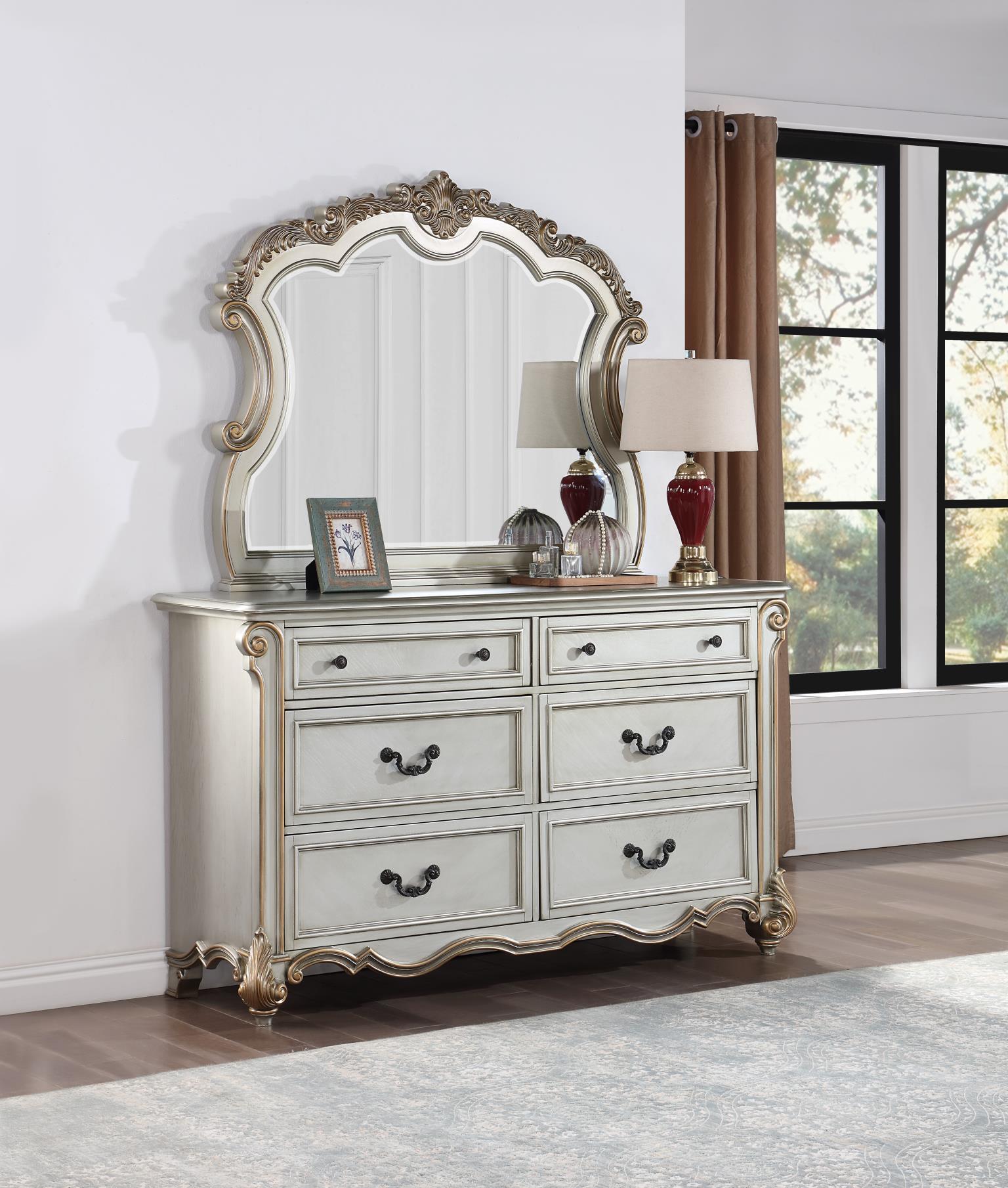 B060 Antique Platinum Mirror — 54-Inch Wide