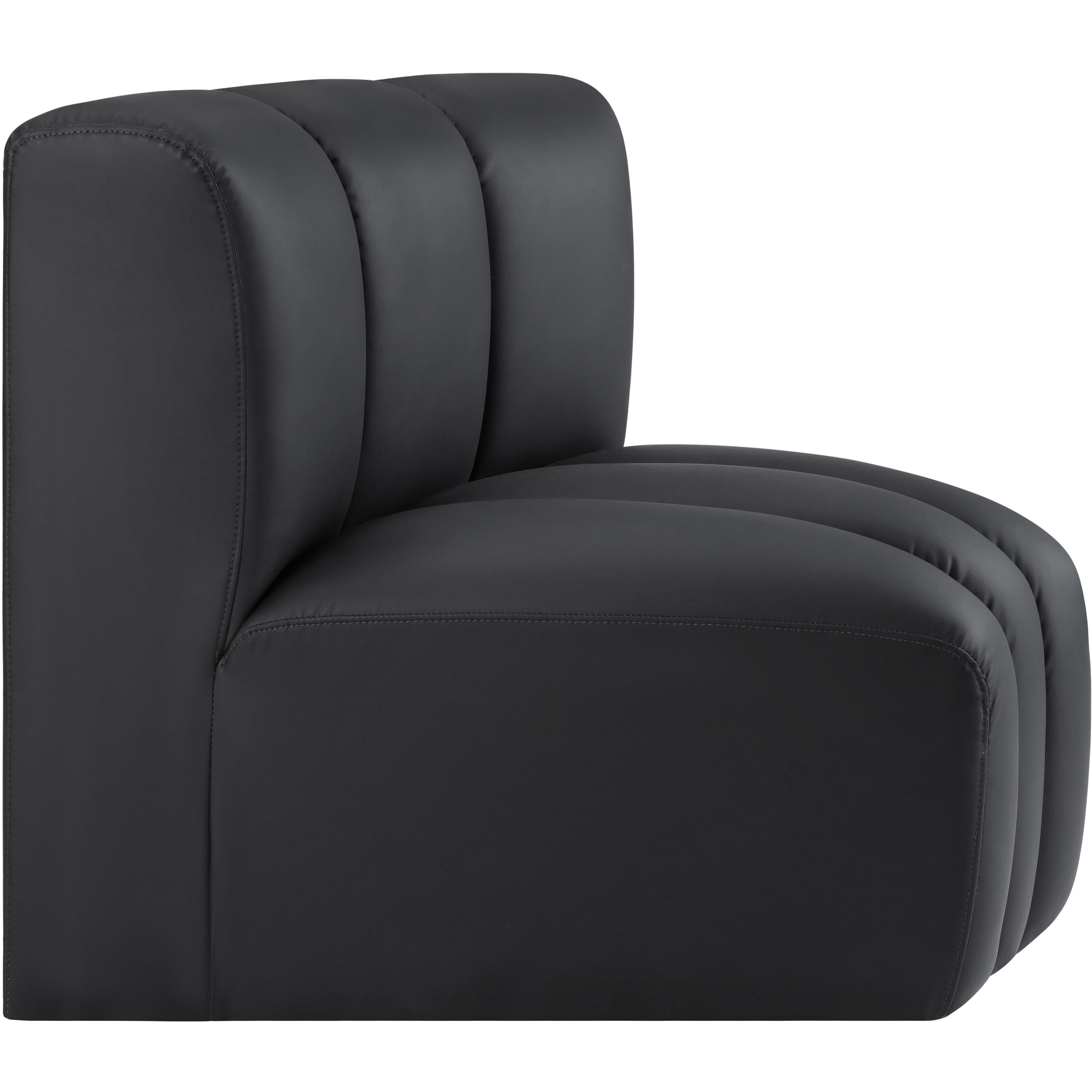 Meridian Arc Black Vegan Leather Curved Corner