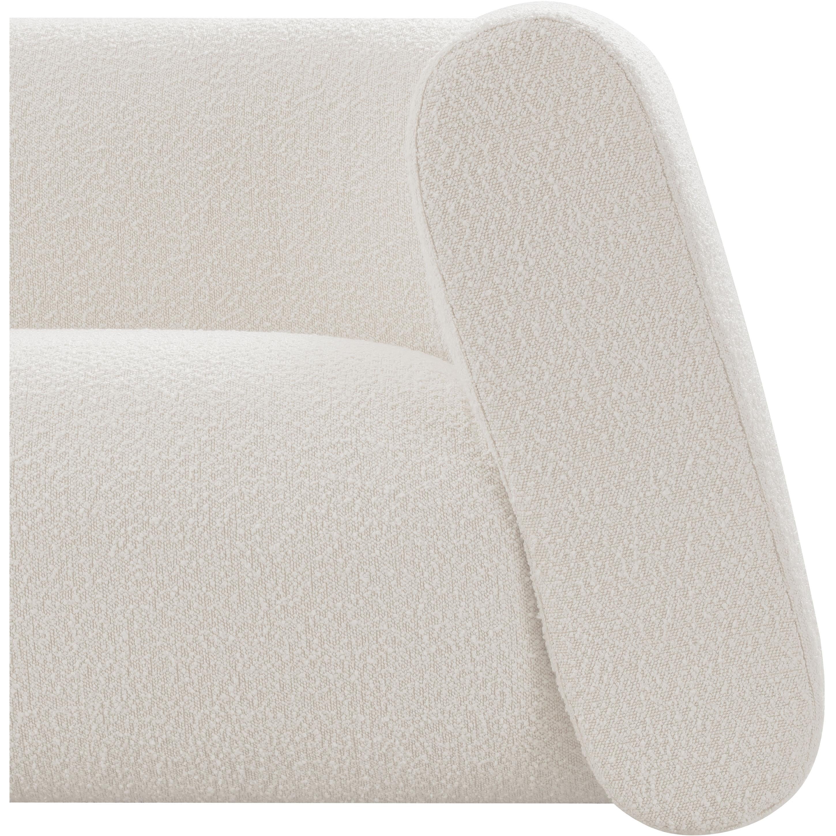 Meridian Abbington Cream Boucle Fabric Chair