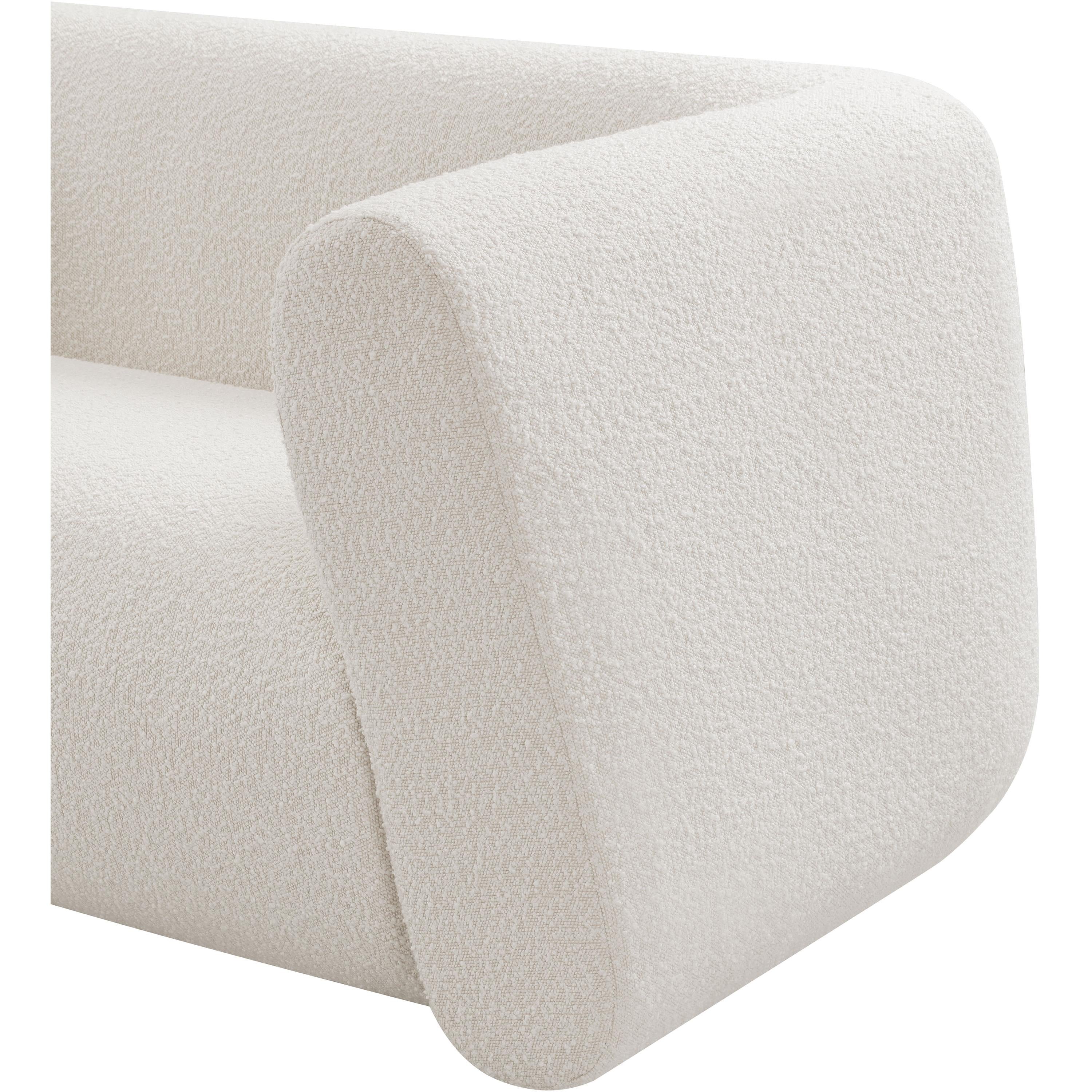 Meridian Abbington Cream Boucle Fabric Chair