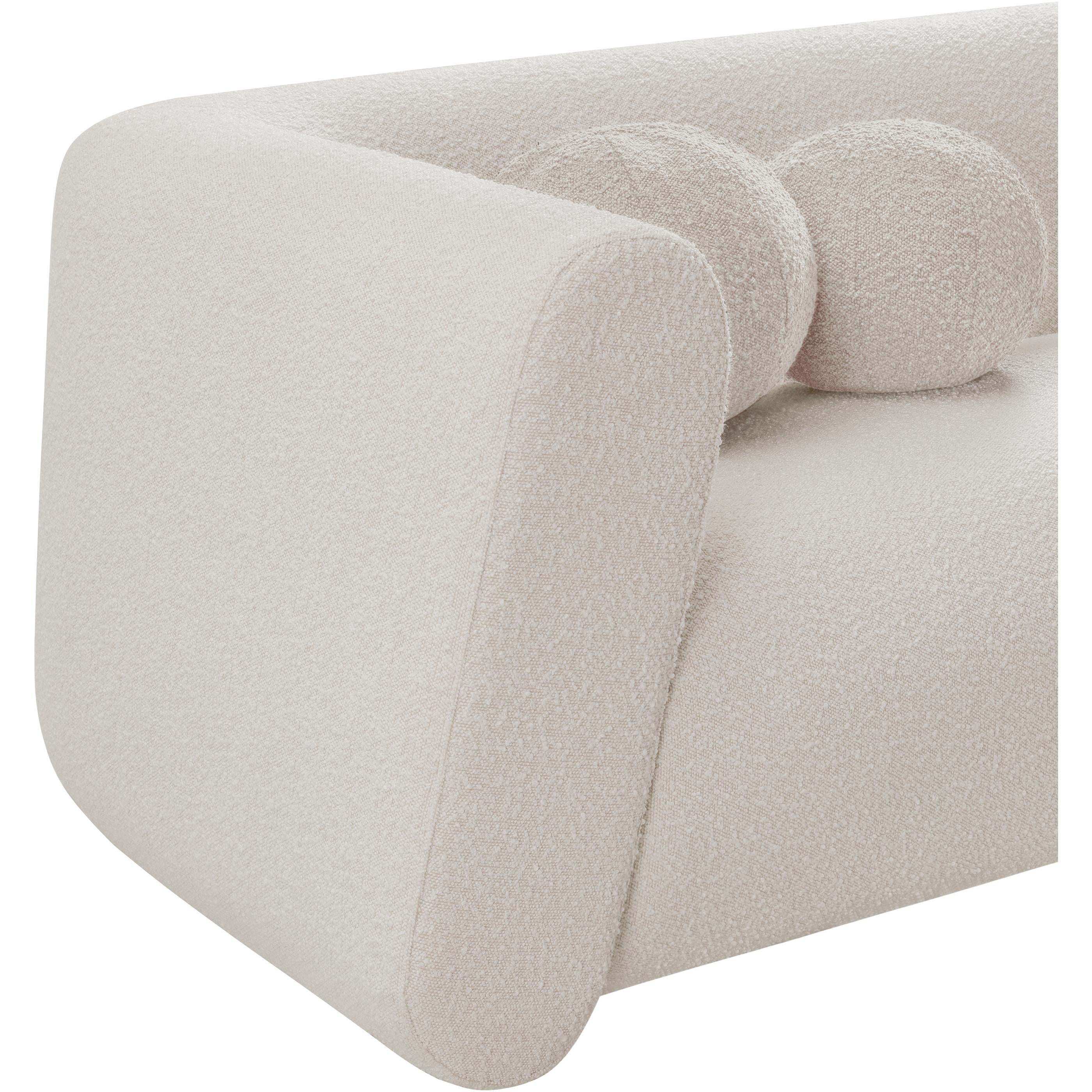 Meridian Abbington Cream Boucle Fabric Chair