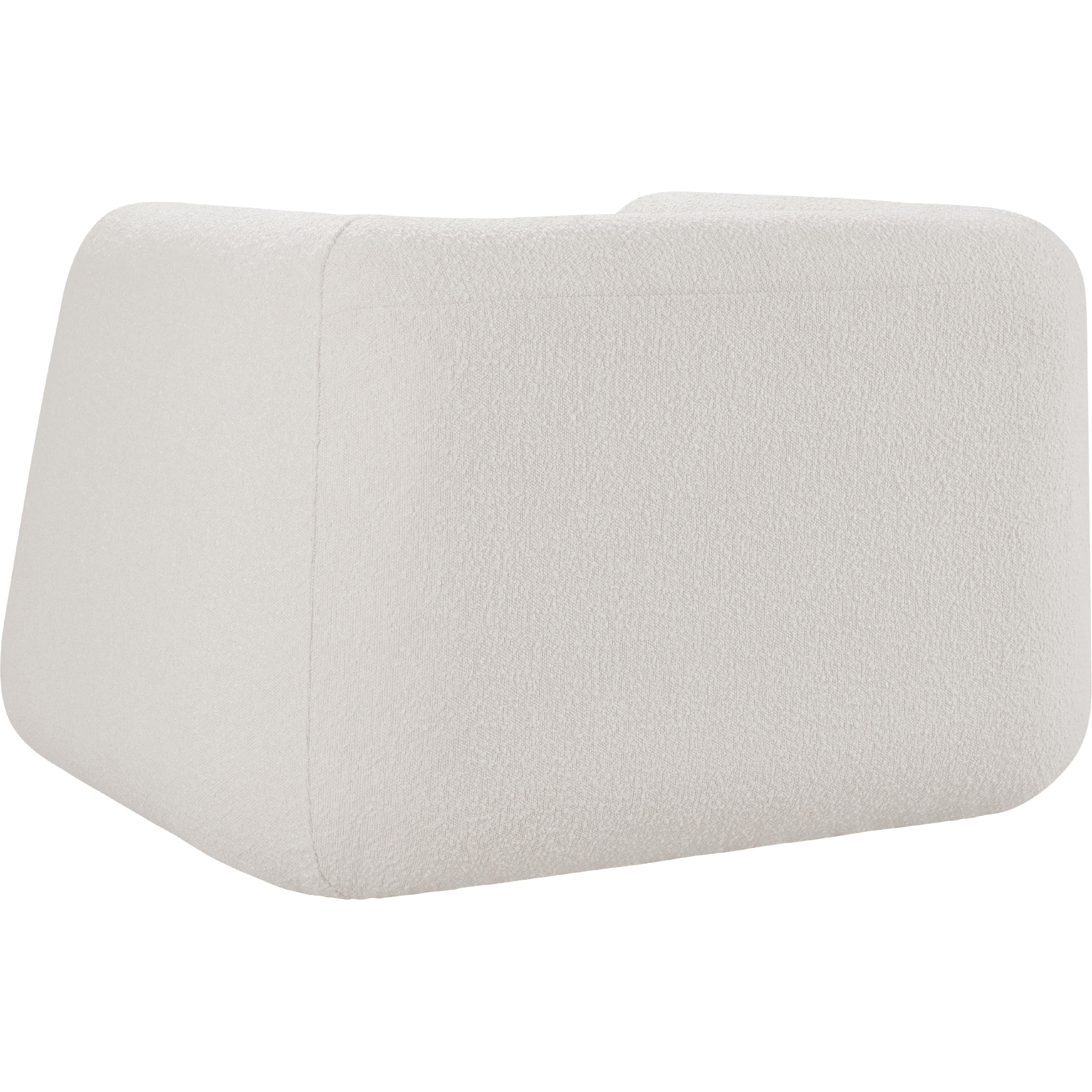 Meridian Abbington Cream Boucle Fabric Chair