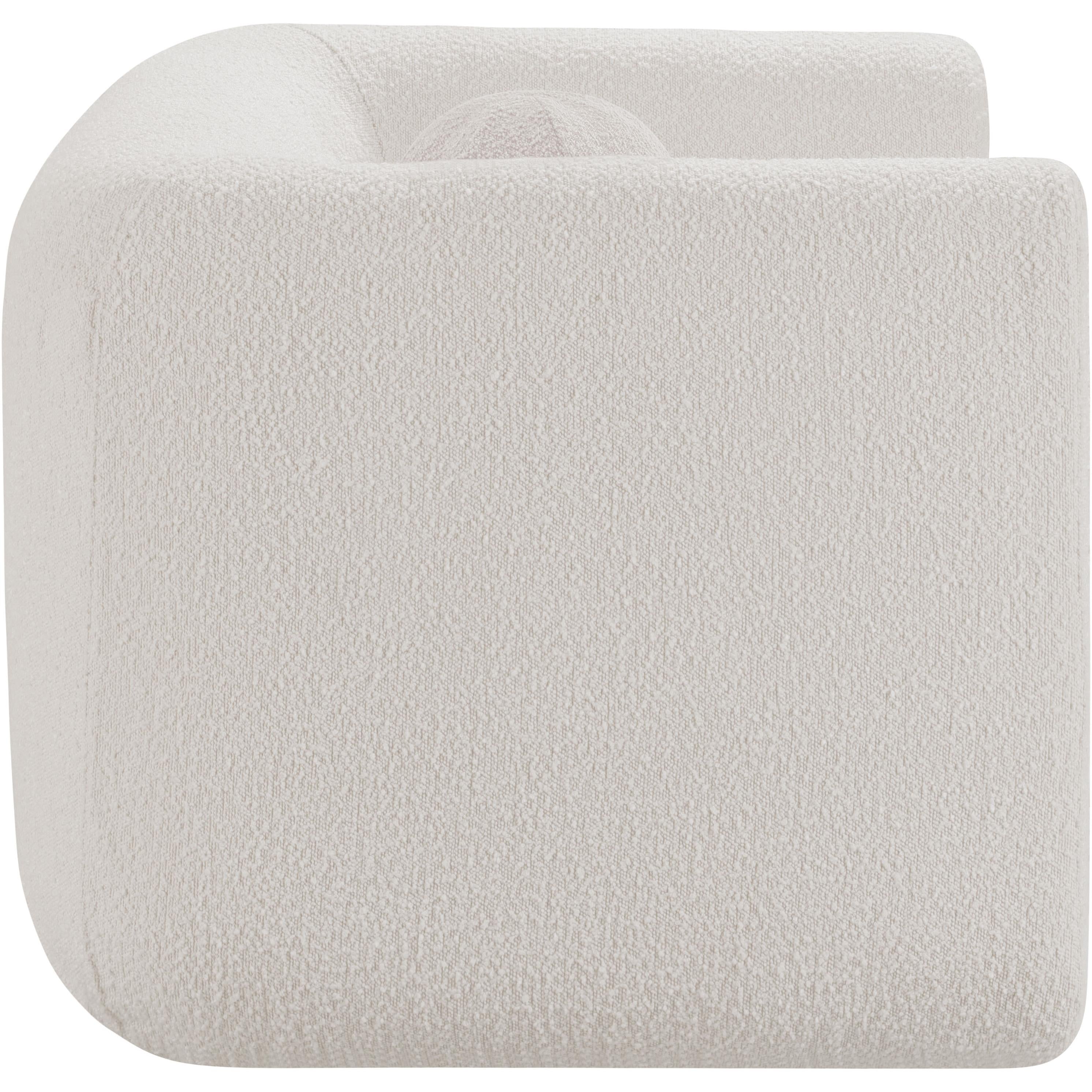 Meridian Abbington Cream Boucle Fabric Chair