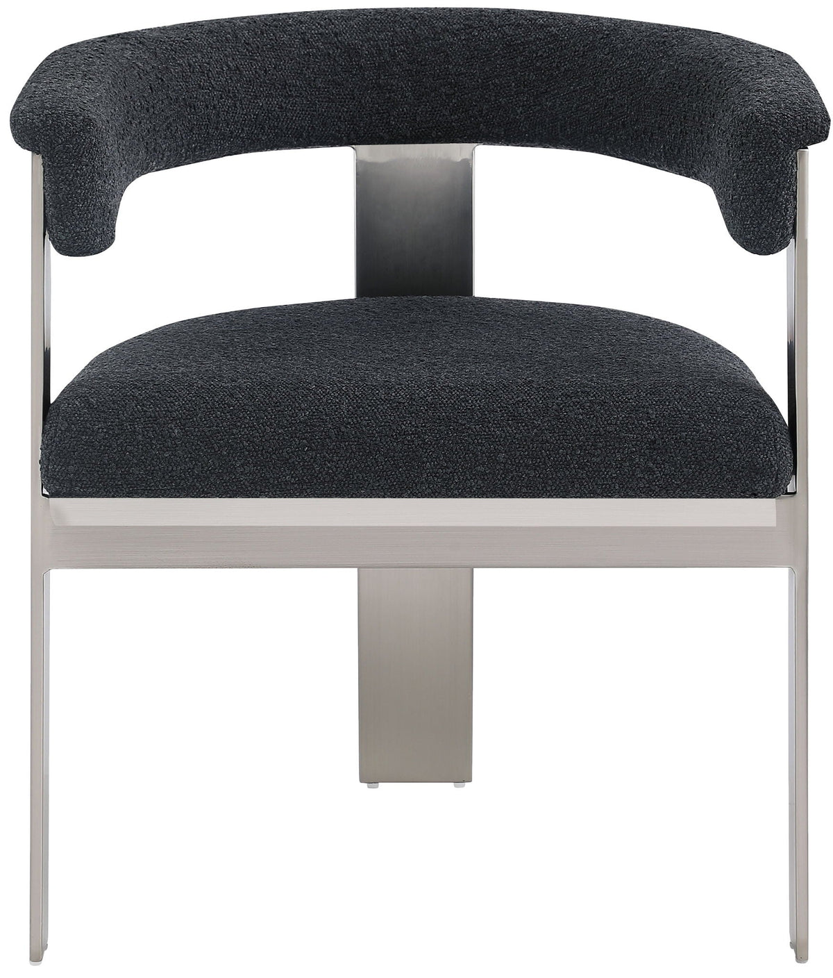 Romeo - Boucle Dining Chair (Set of 2) with Silver Base