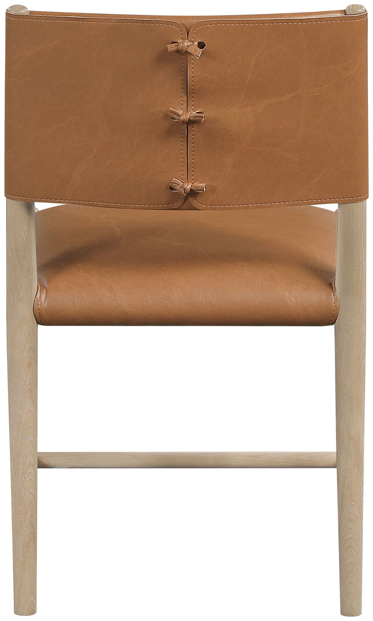 Andie Vegan Leather Dining Chair (Set of 2) with Natural Base