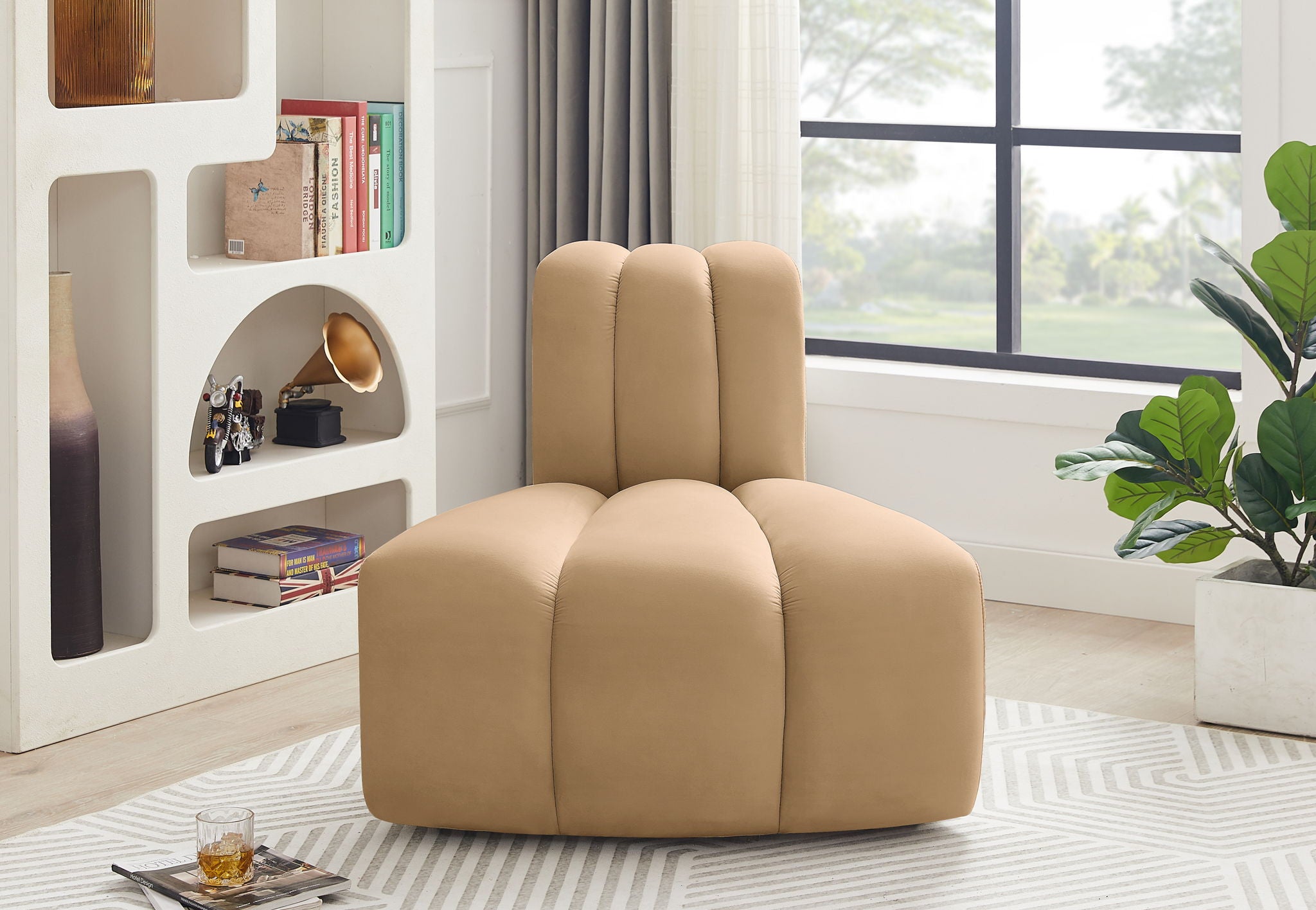 Arc - Velvet Reverse Corner Chair