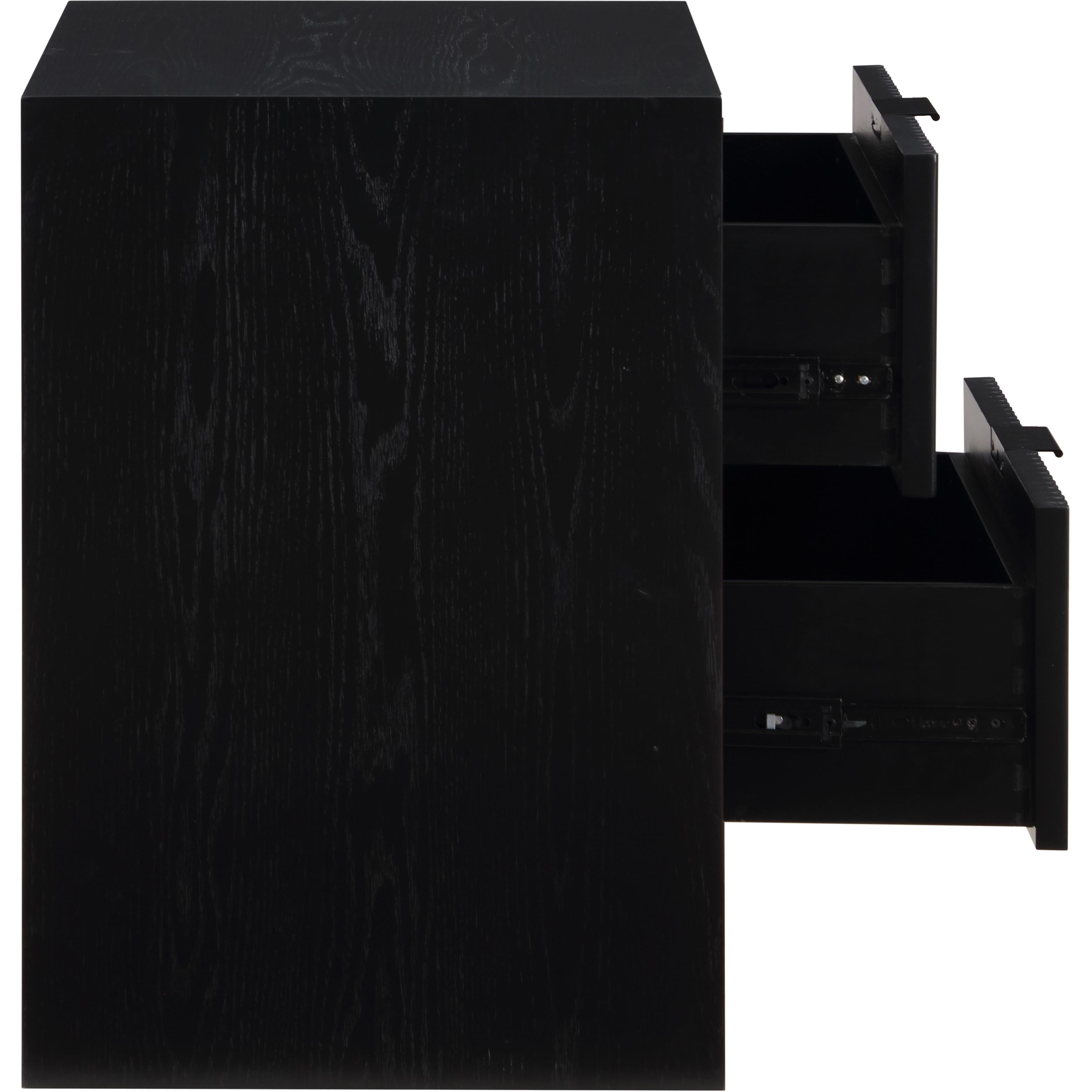 Meridian Fairfax Black Night Stand