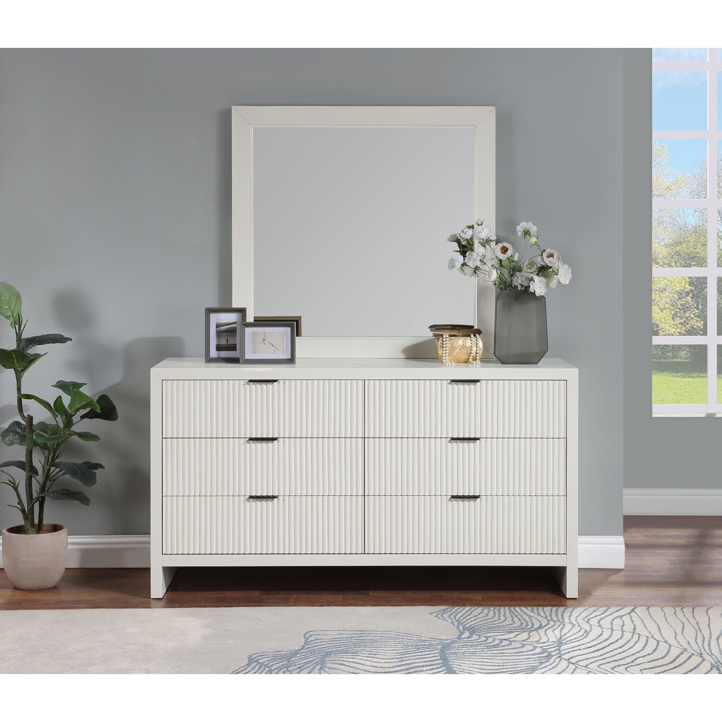 Meridian Fairfax Cream Mirror