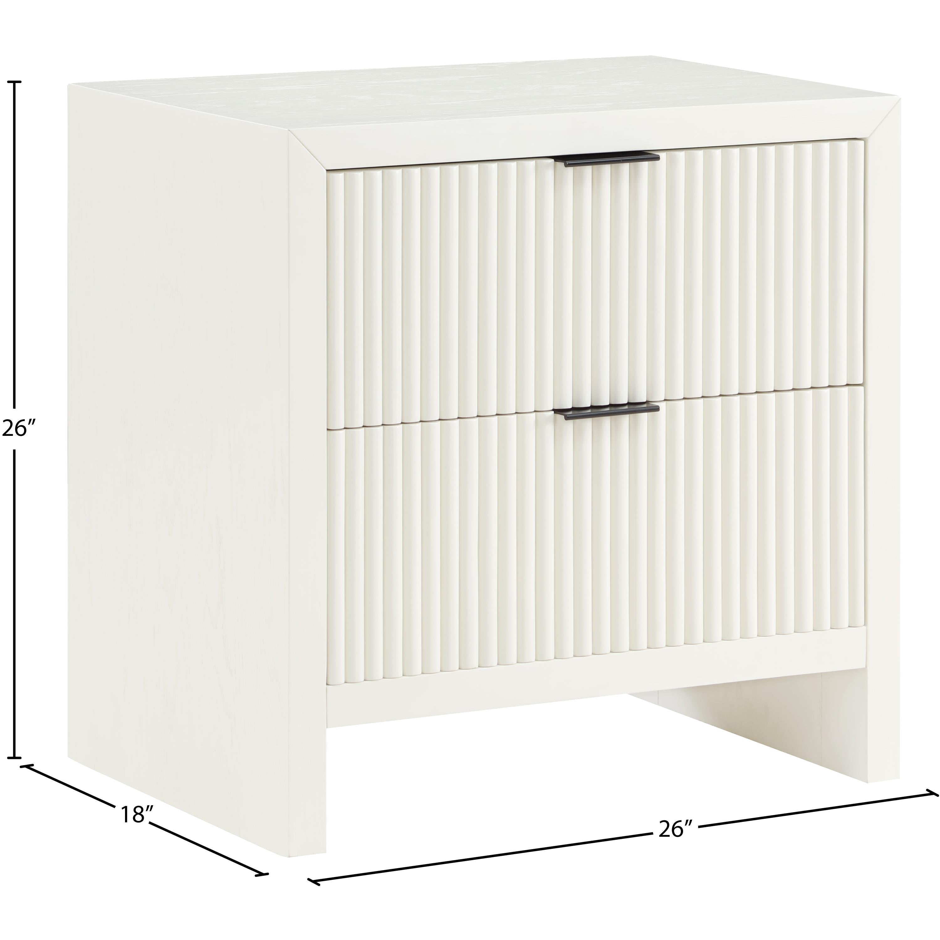 Meridian Fairfax Cream Night Stand