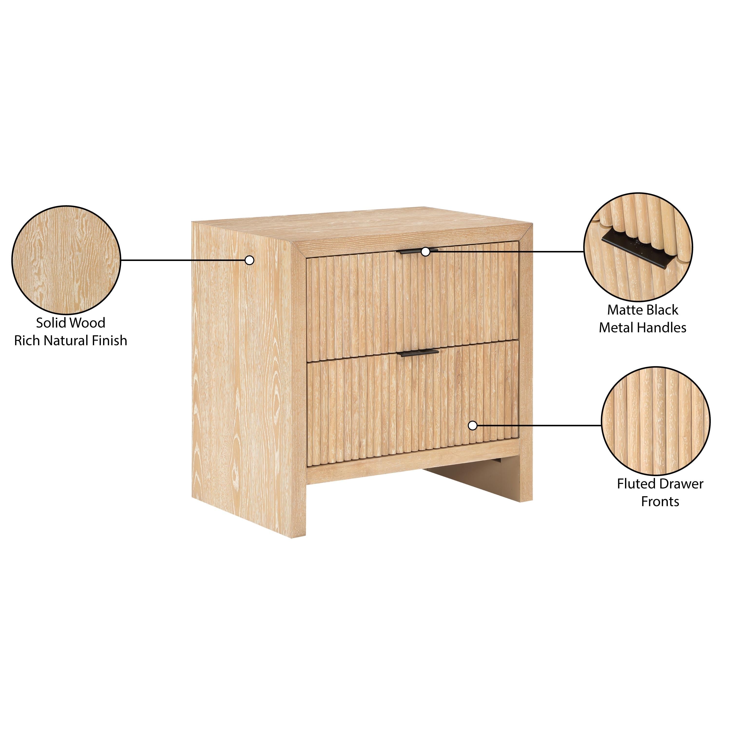 Meridian Fairfax Natural Night Stand