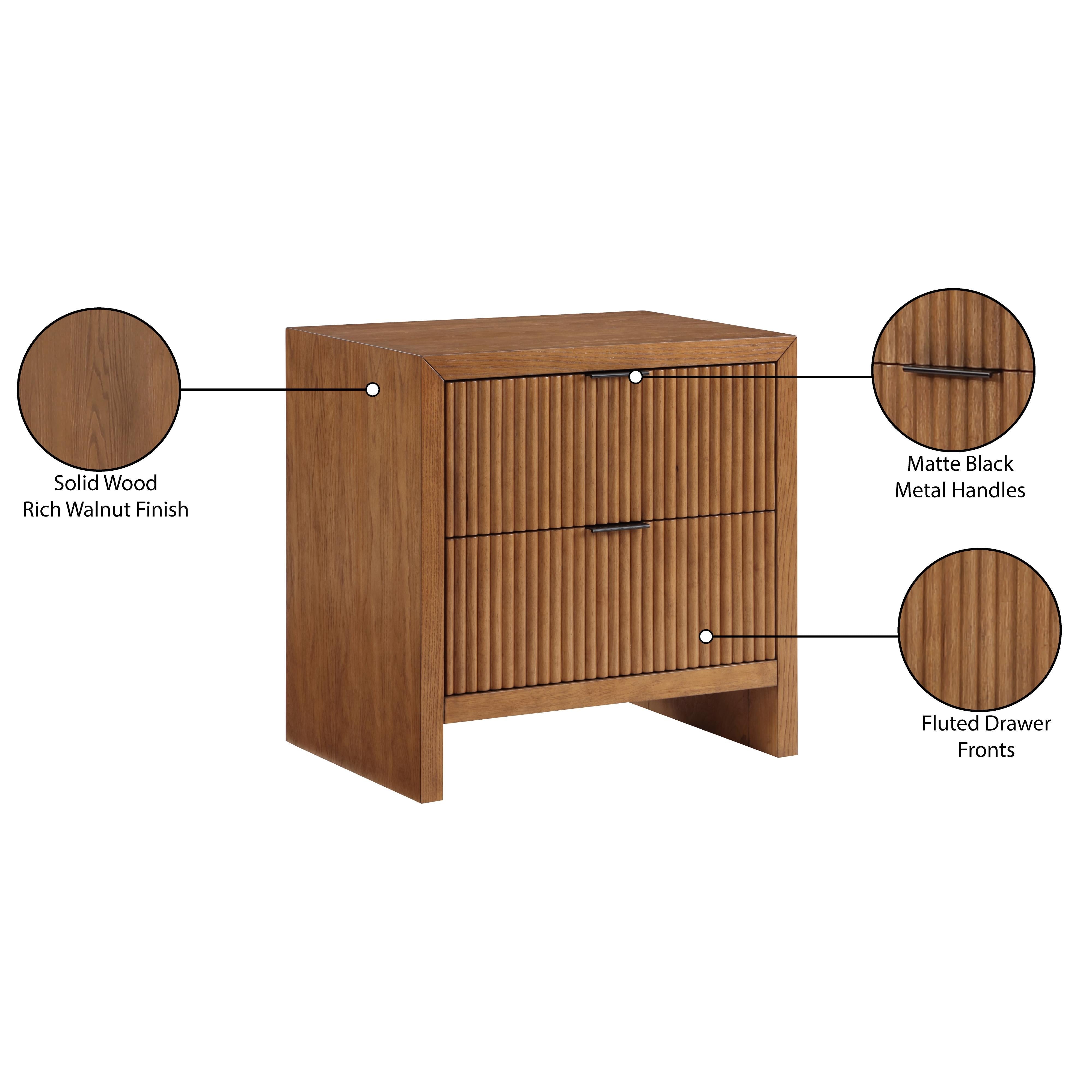 Meridian Fairfax Walnut Night Stand