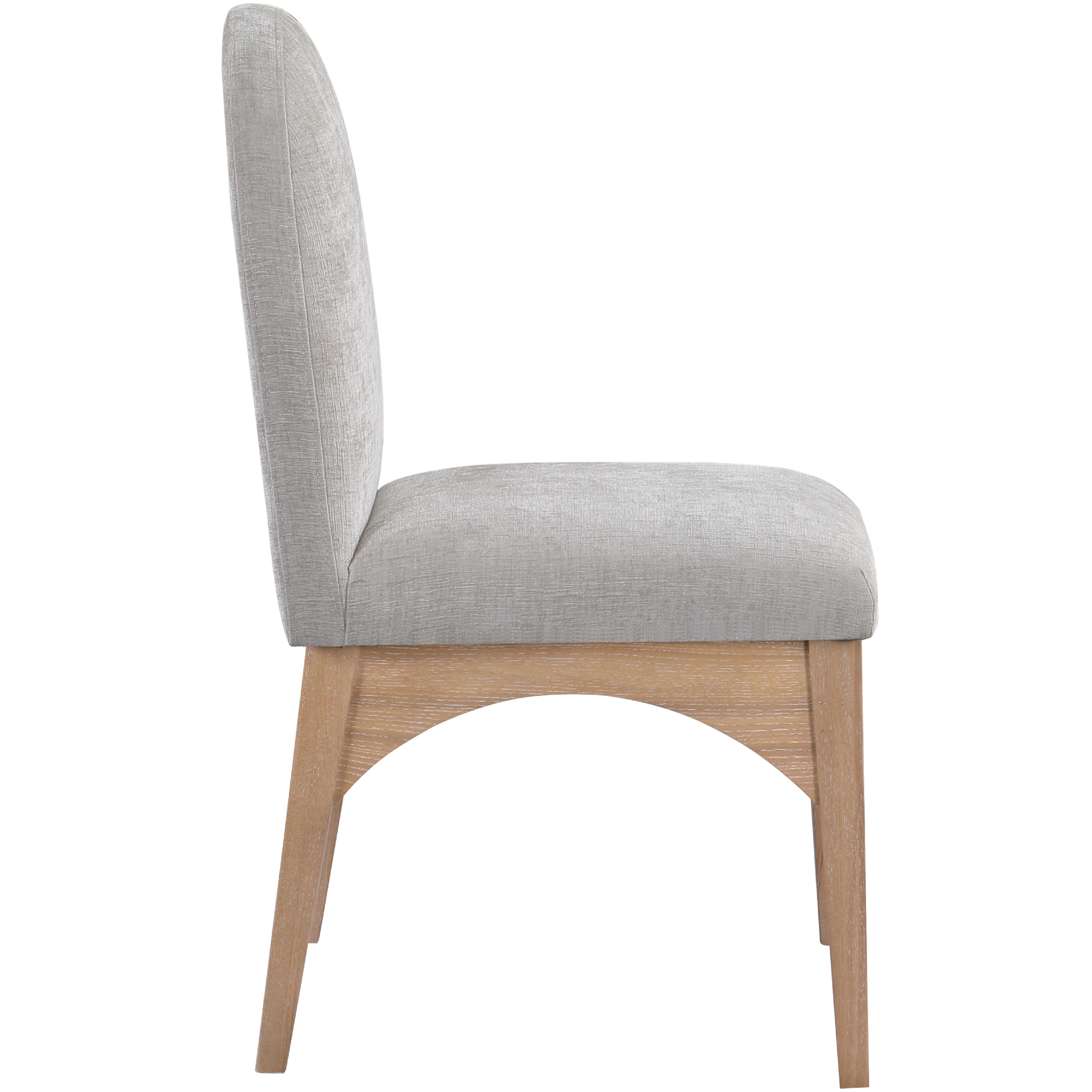 Meridian Waldorf Grey Chenille Fabric Dining Chair