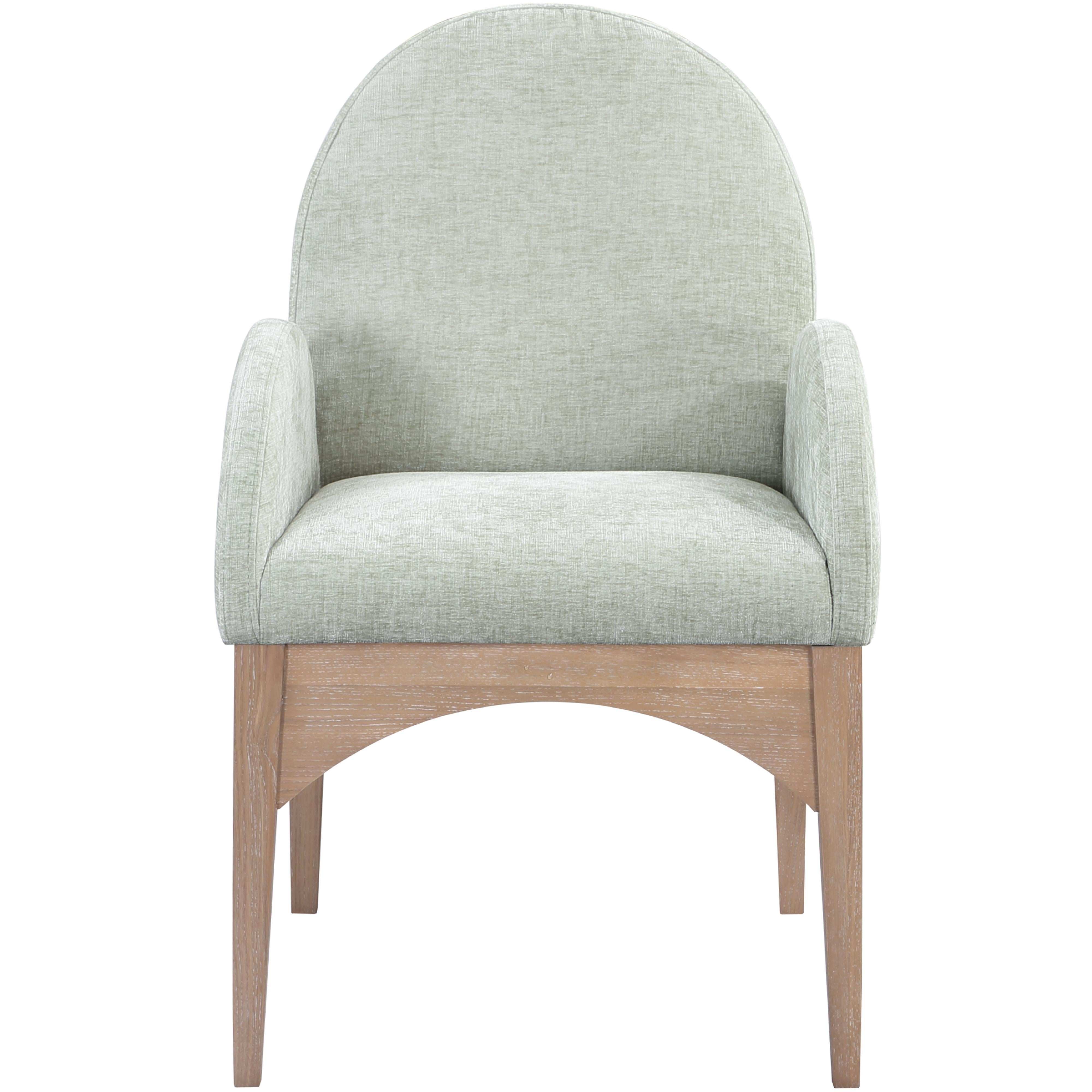 Meridian Waldorf Mint Chenille Fabric Dining Chair