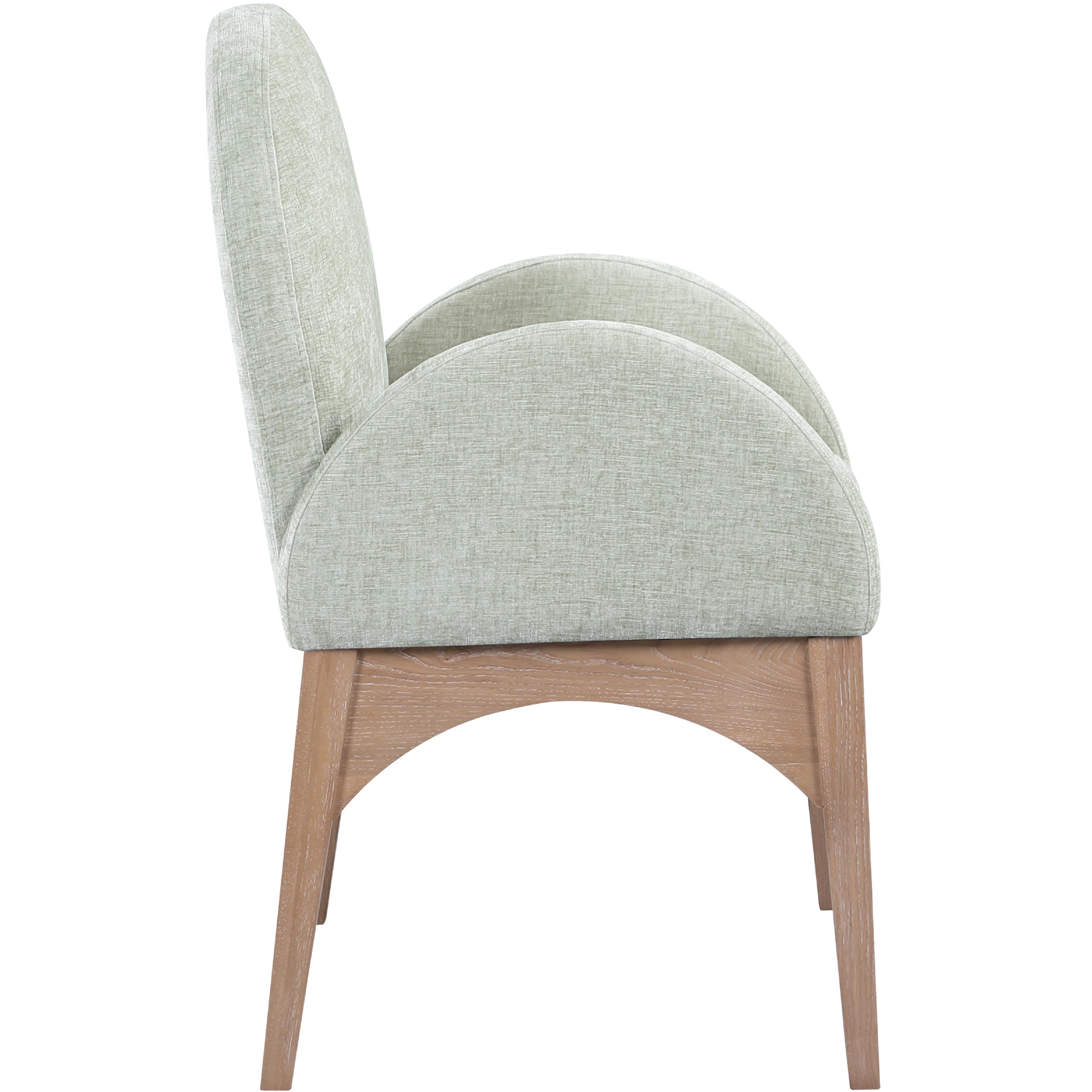 Meridian Waldorf Mint Chenille Fabric Dining Chair