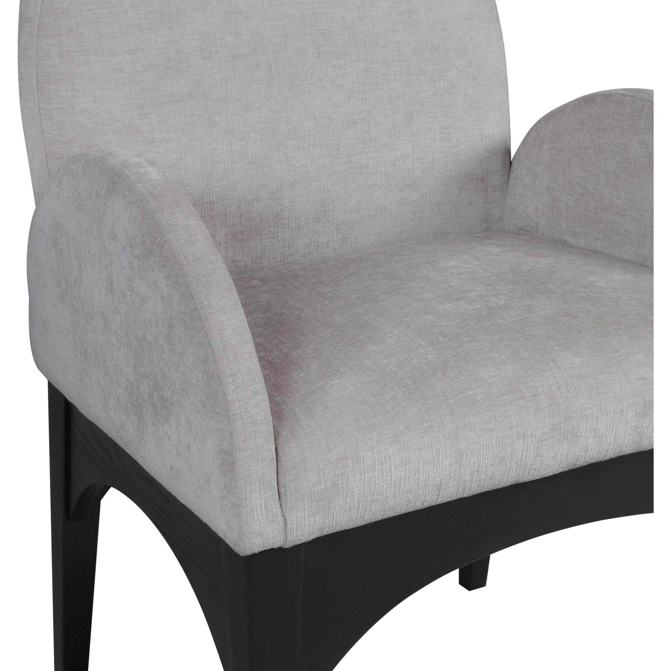 Meridian Waldorf Grey Chenille Fabric Dining Chair