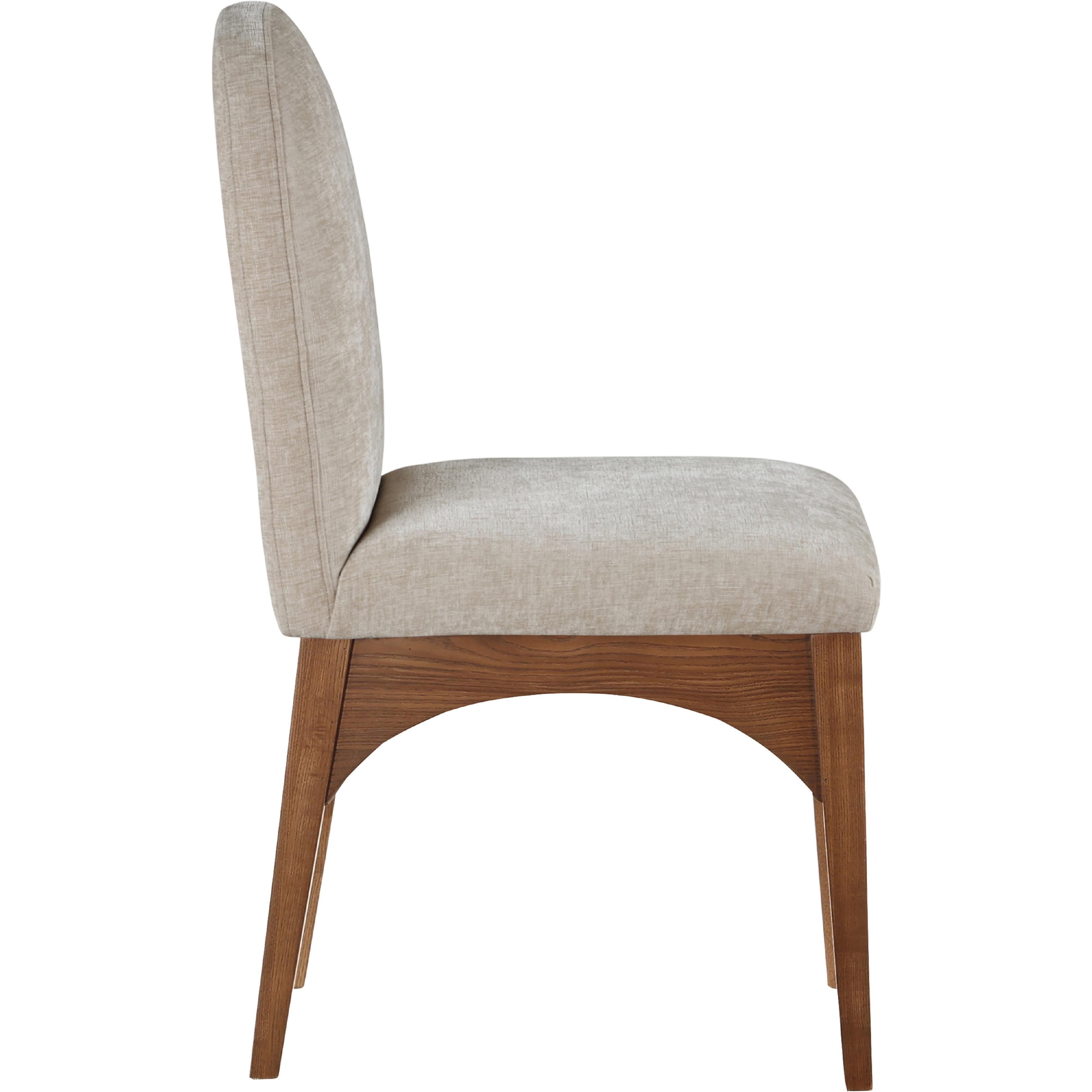 Meridian Waldorf Beige Chenille Fabric Dining Chair