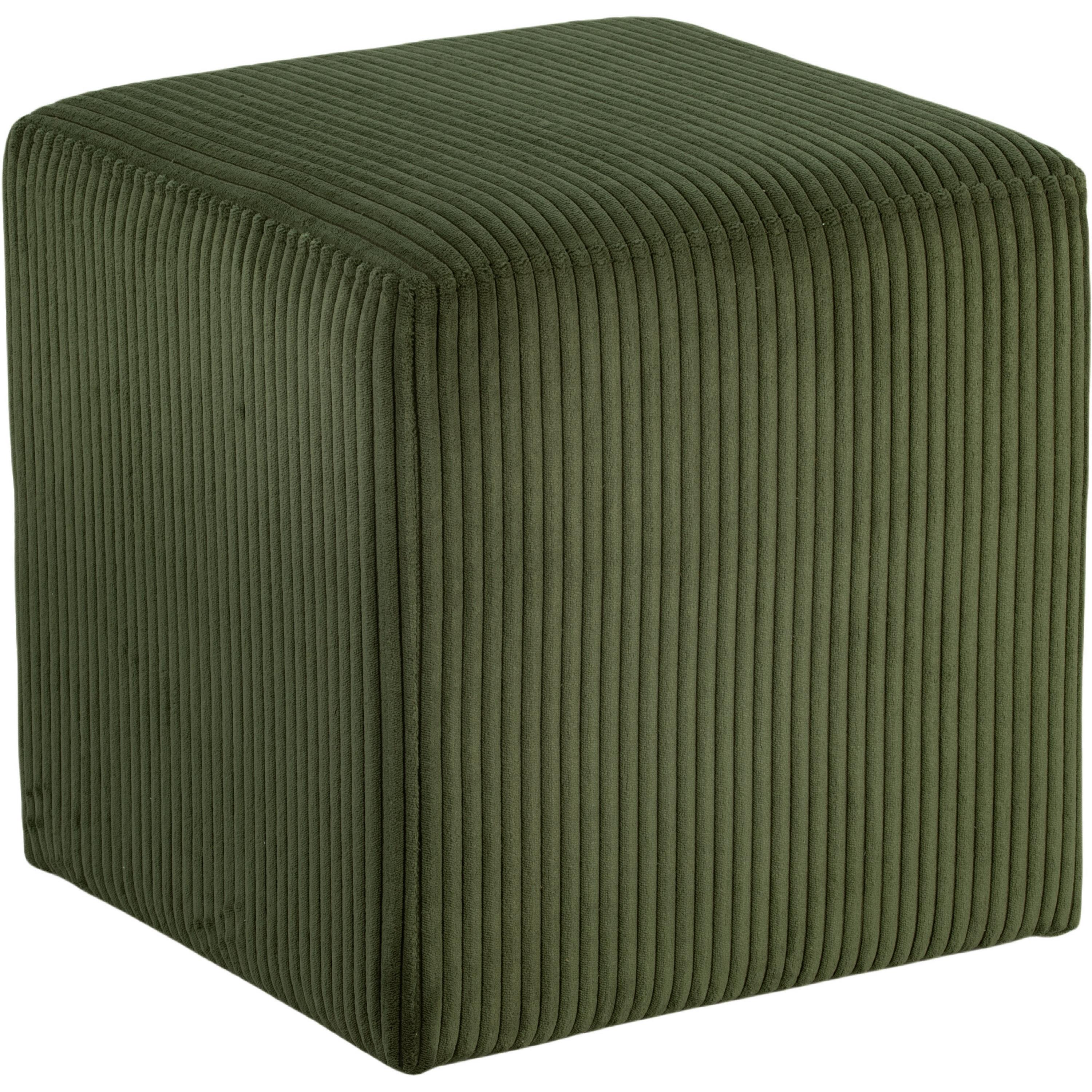 Meridian Roy Green Microsuede Fabric Ottoman/Stool
