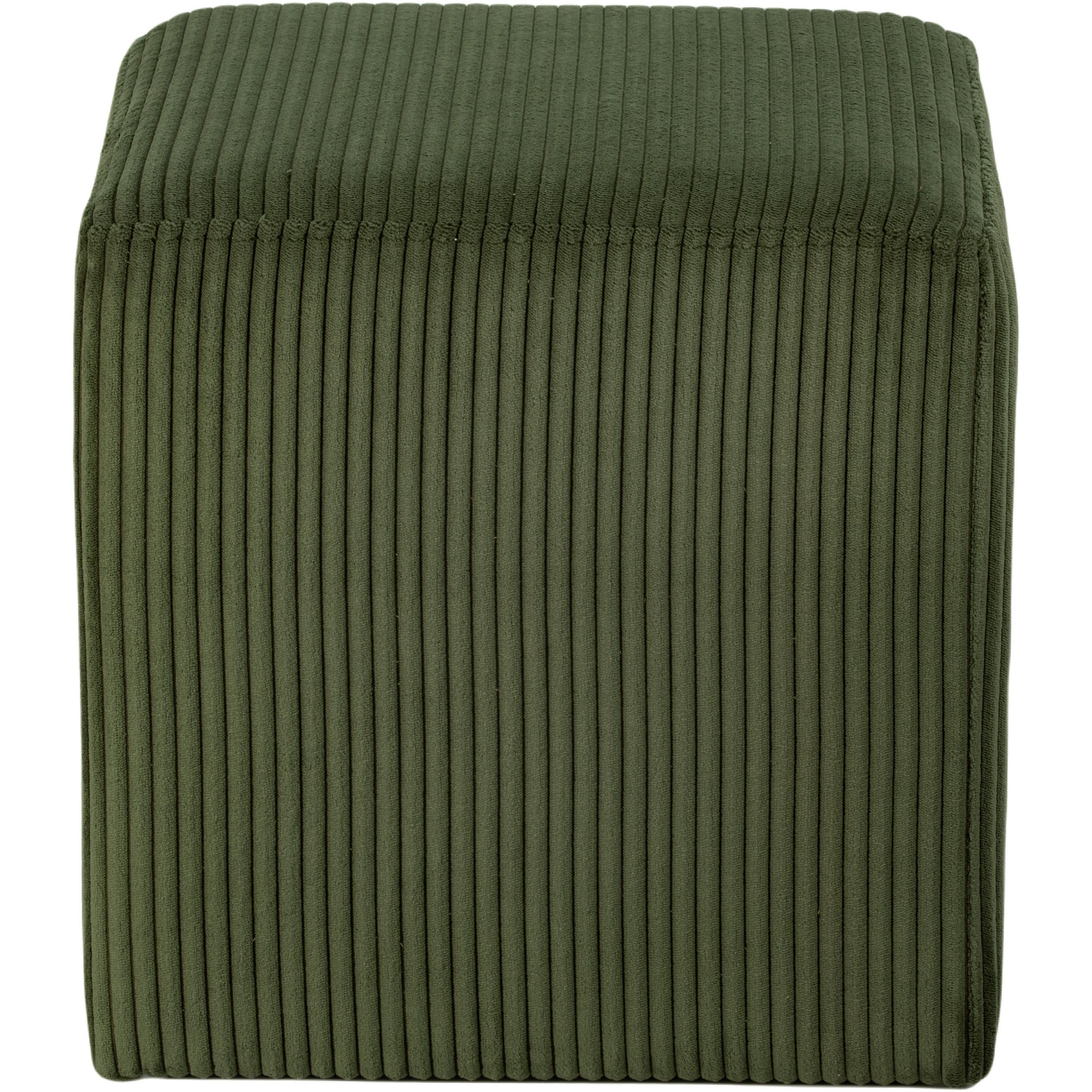 Meridian Roy Green Microsuede Fabric Ottoman/Stool