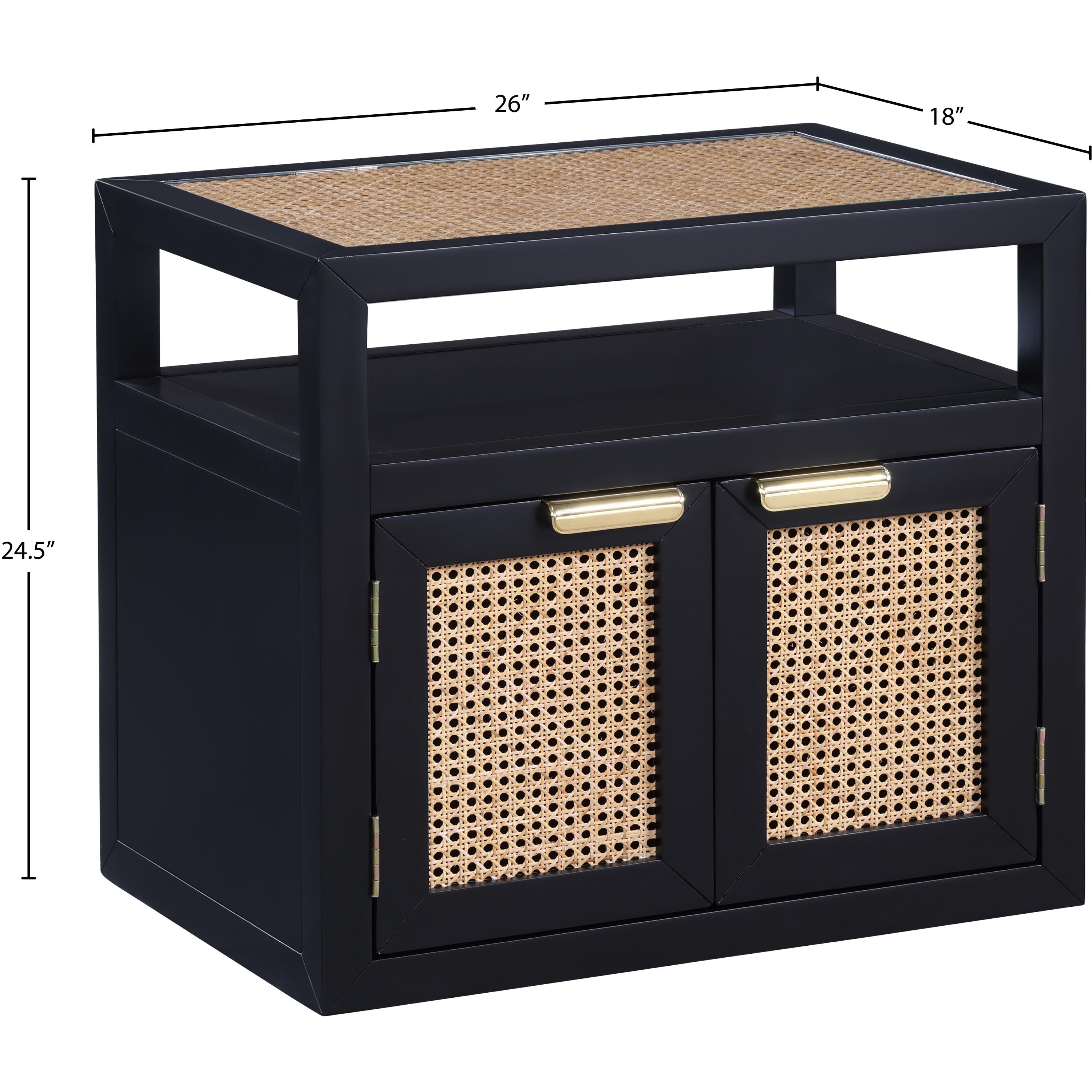 Meridian Cole Black Night Stand