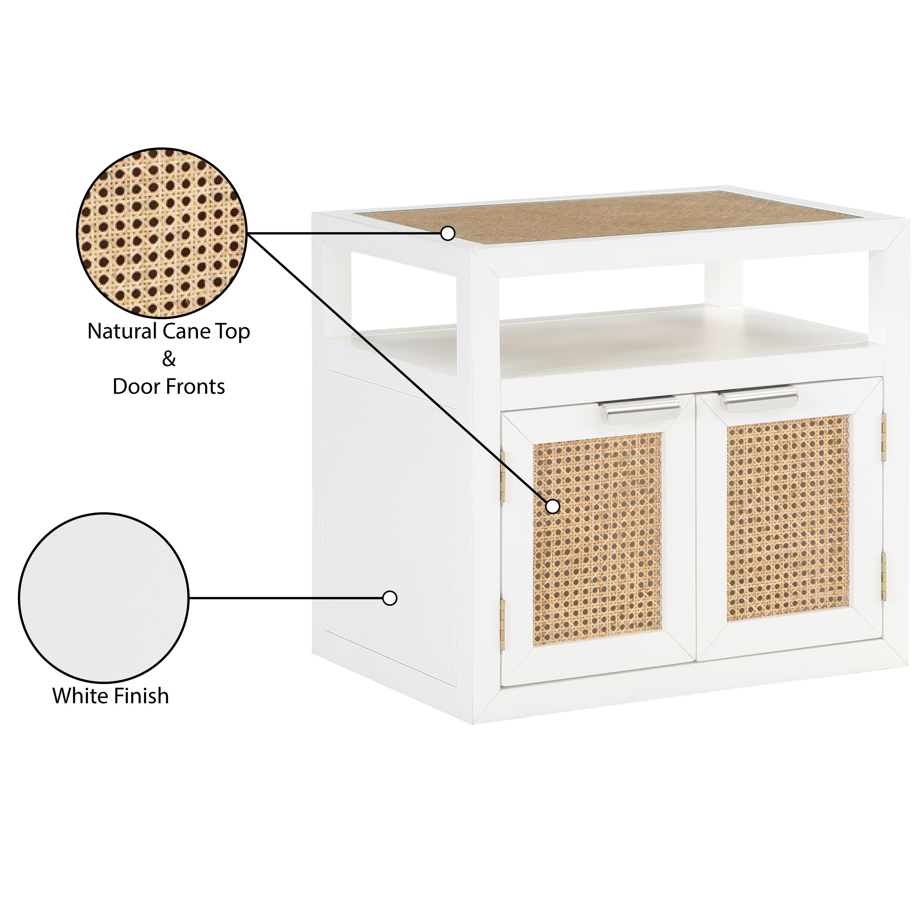 Meridian Cole White Night Stand