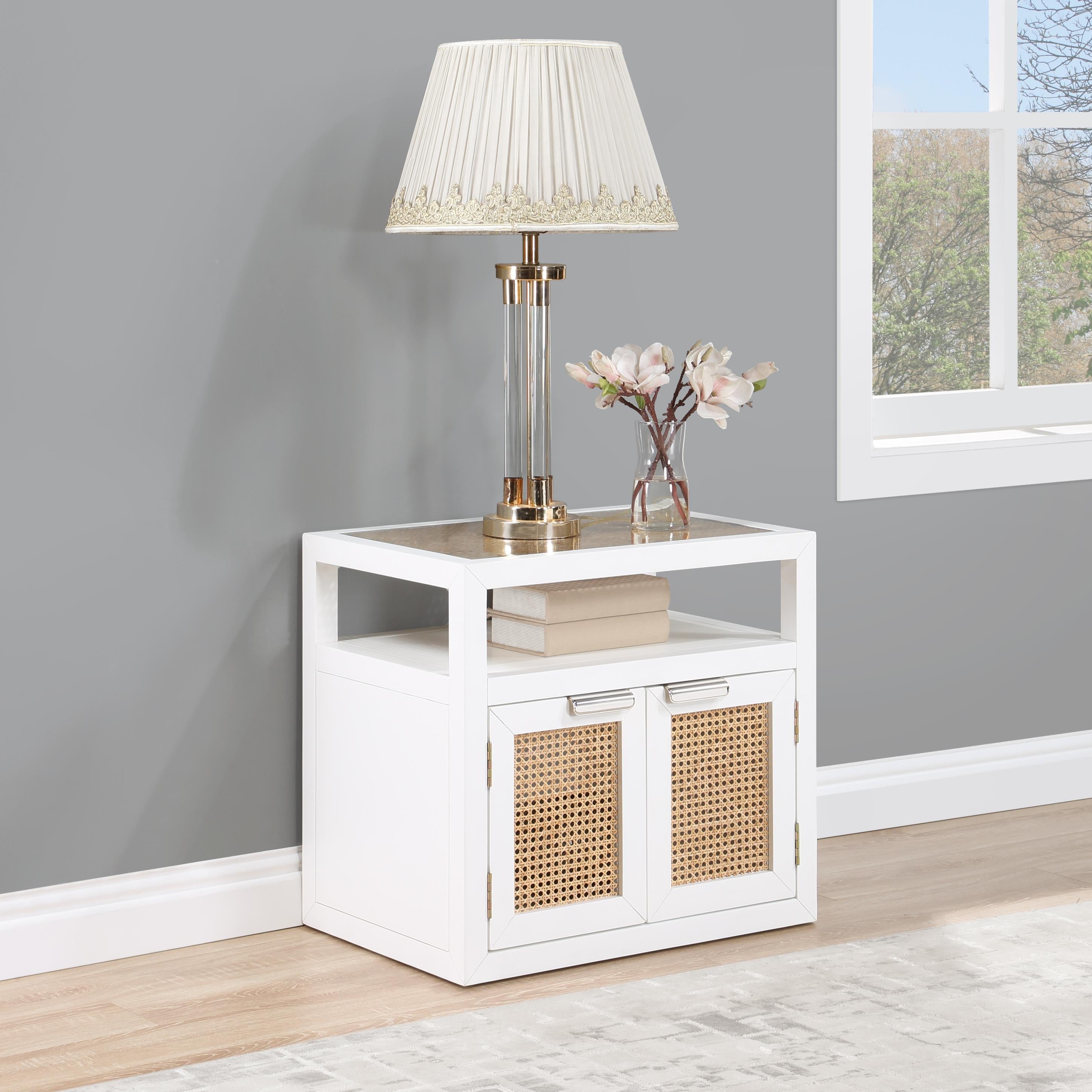 Meridian Cole White Night Stand