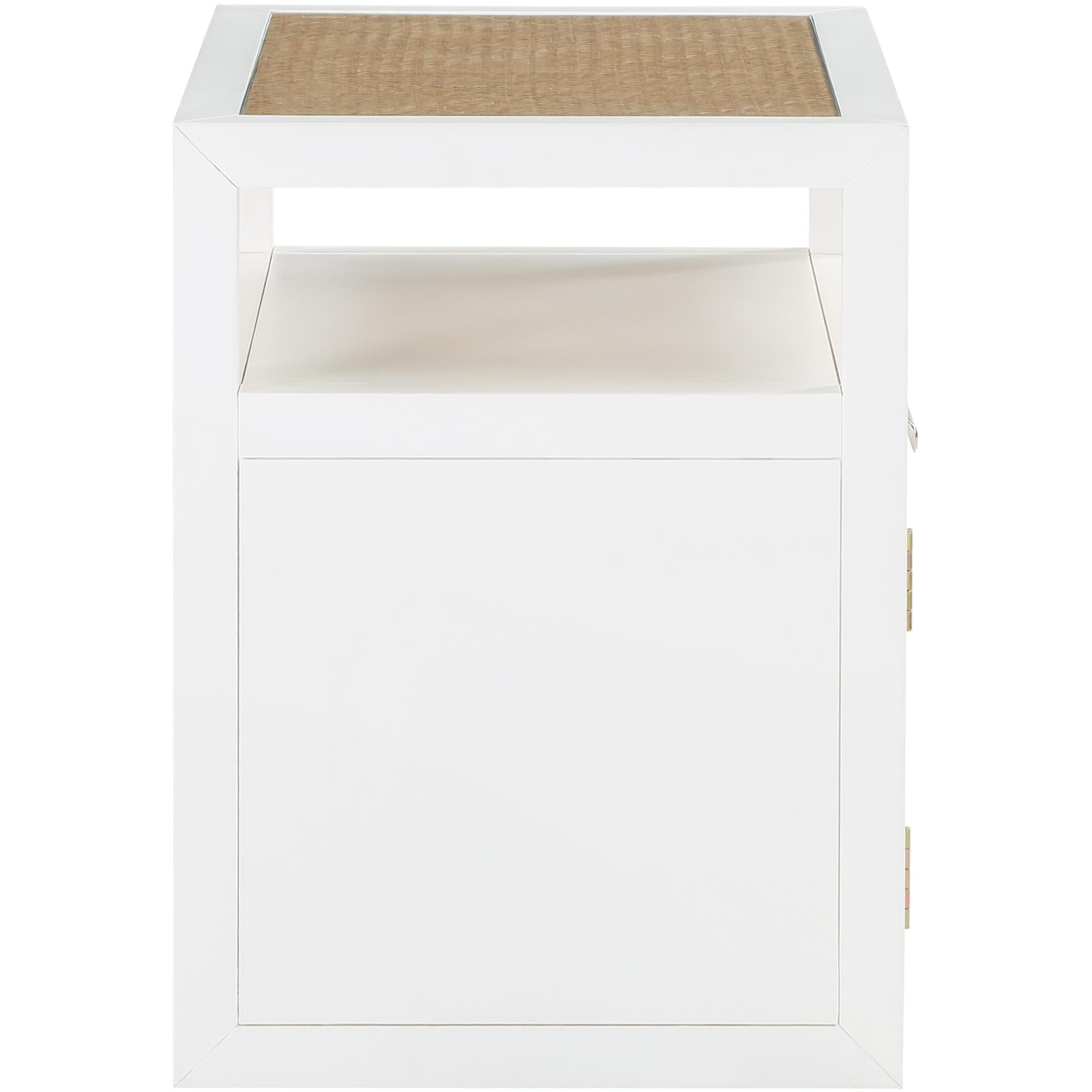 Meridian Cole White Night Stand