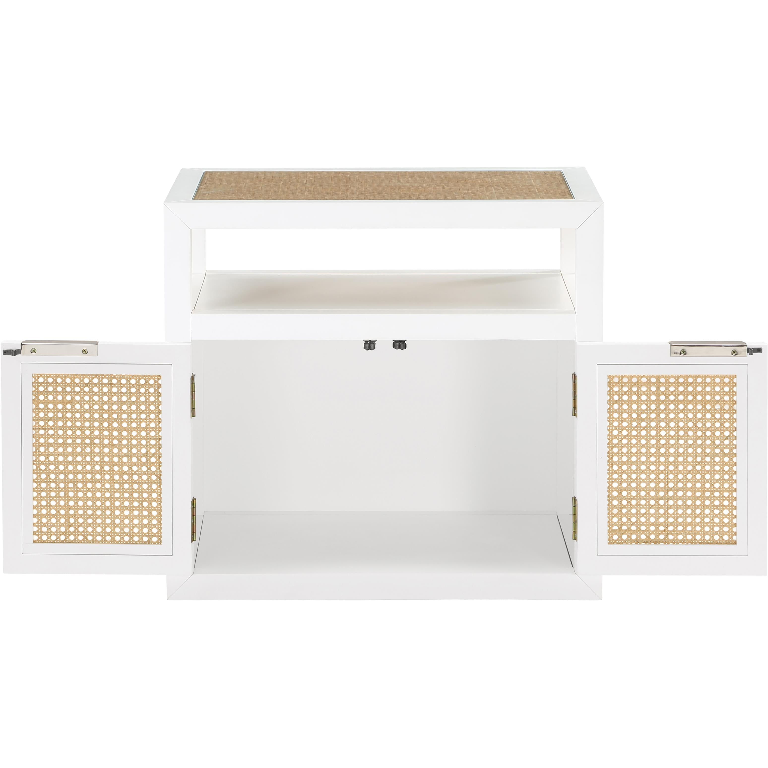 Meridian Cole White Night Stand