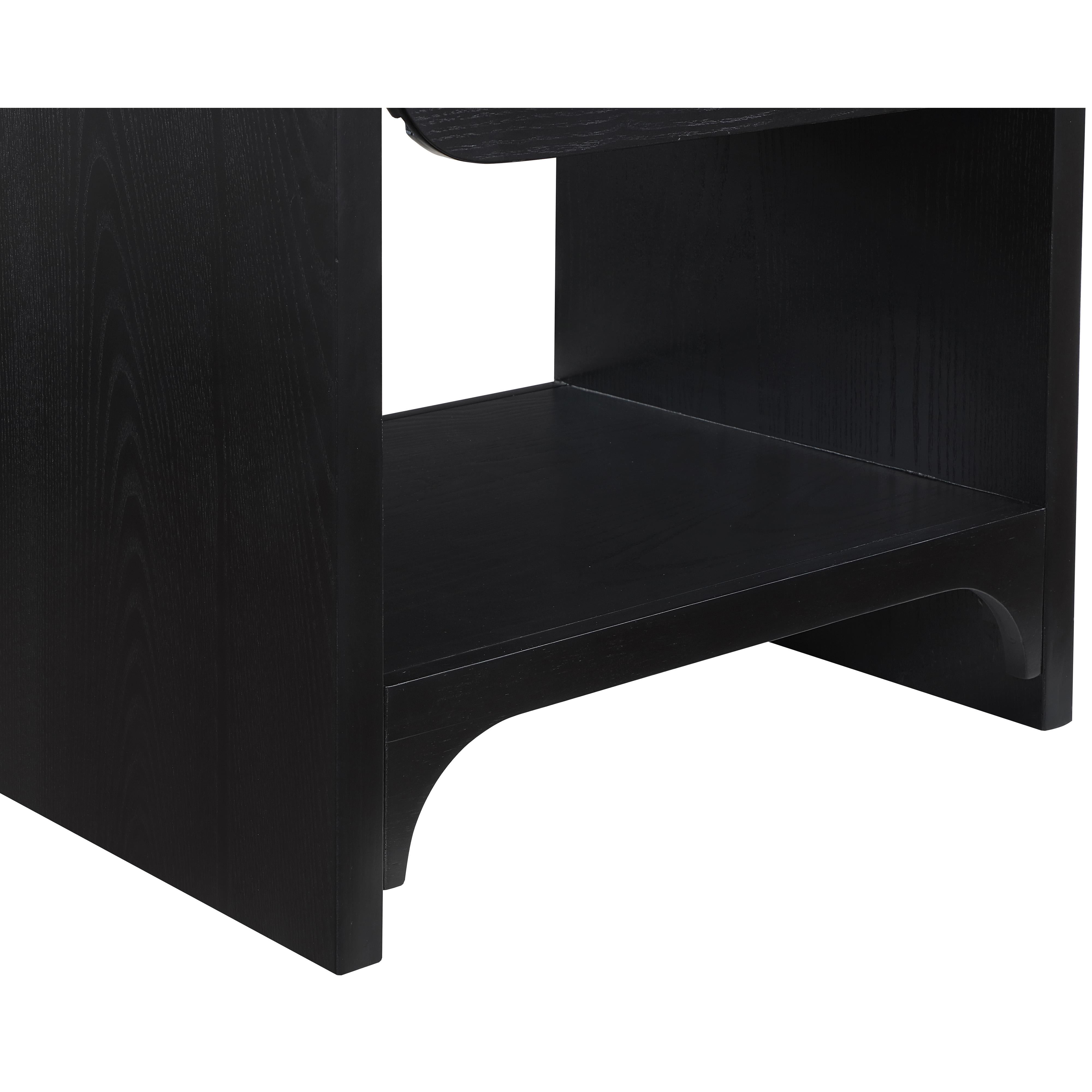 Meridian Hayes Black Night Stand / Side Table