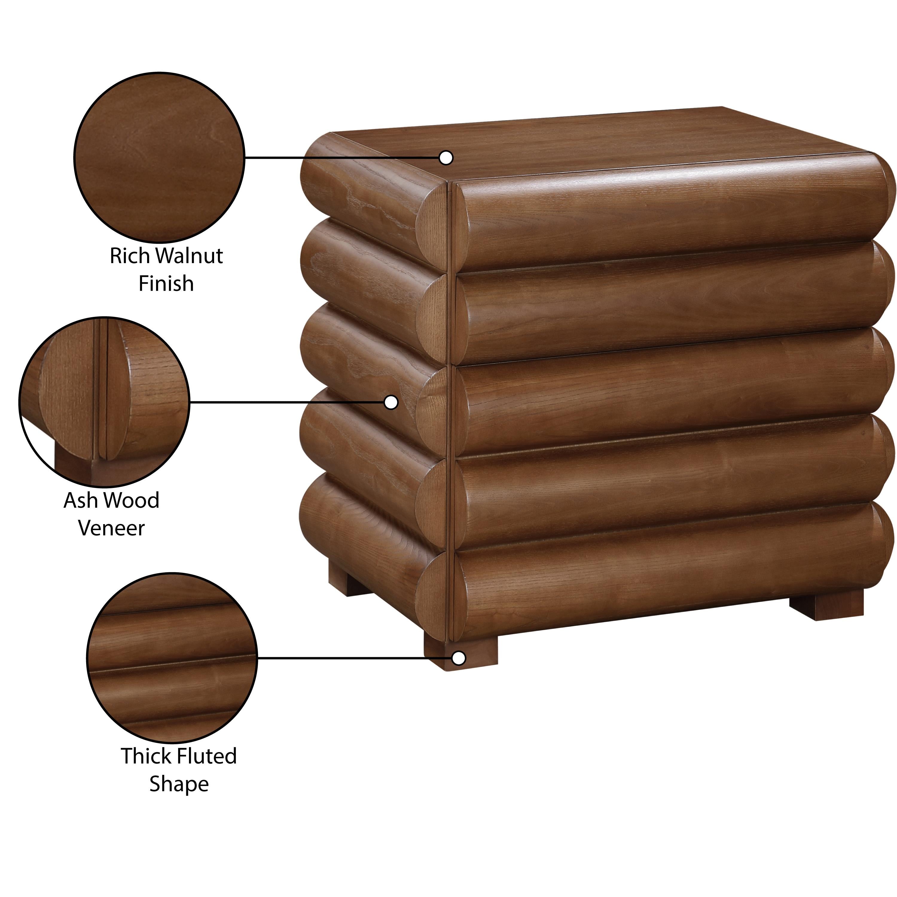 Meridian Maverick Walnut Night Stand / Side Table