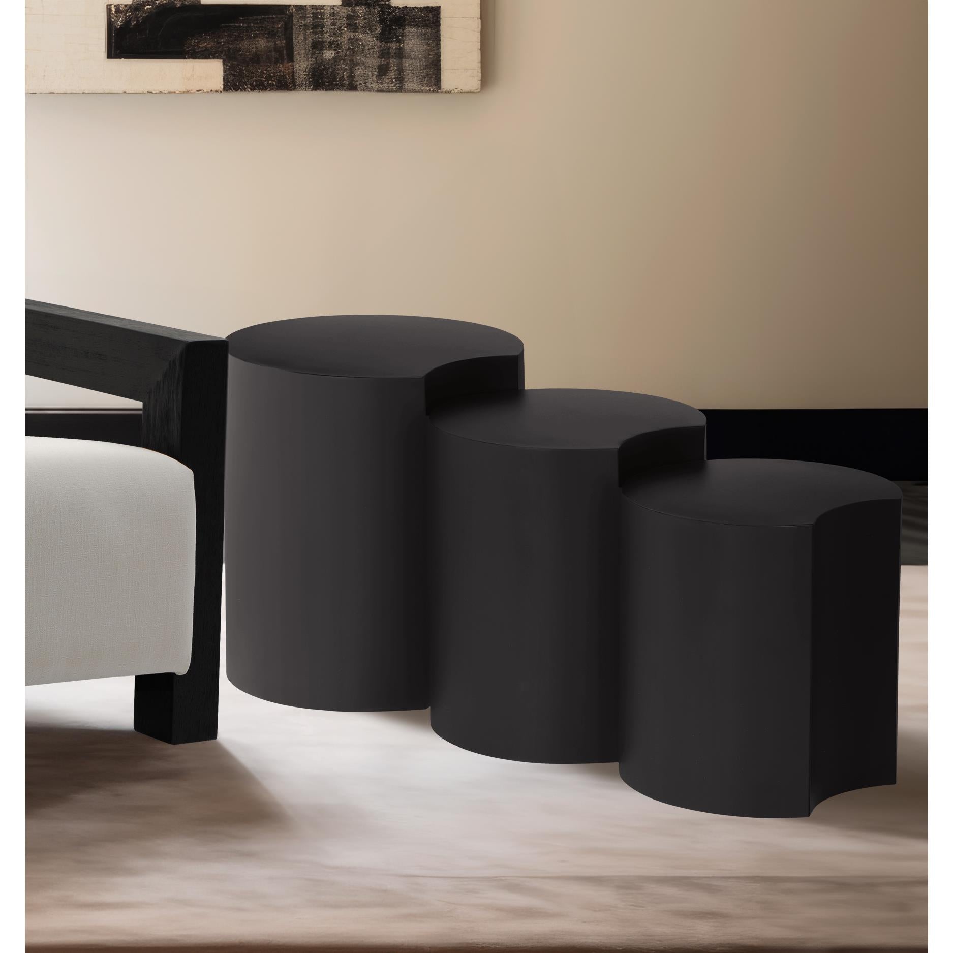 Meridian Dimple Black End Table