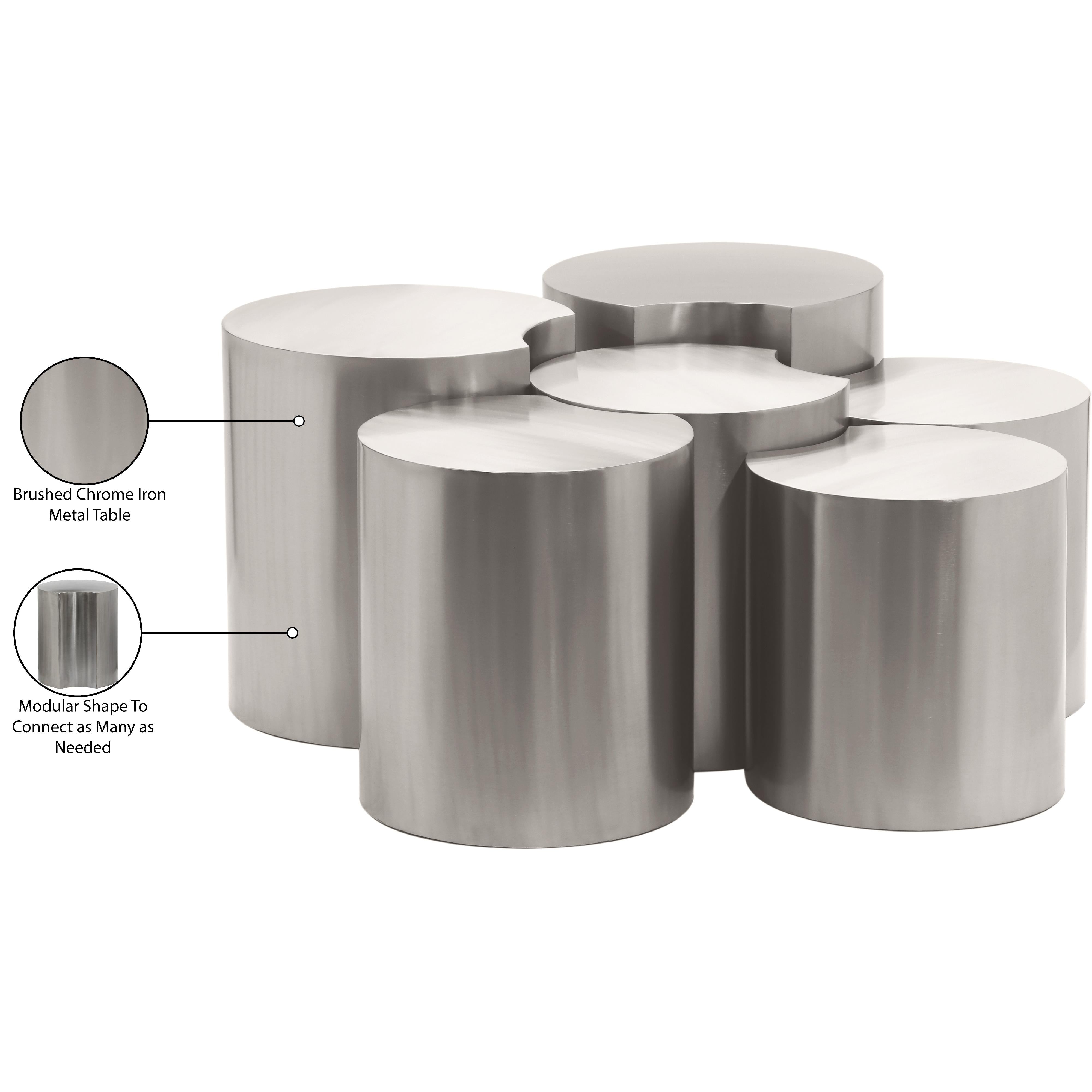 Meridian Dimple Silver Coffee Table