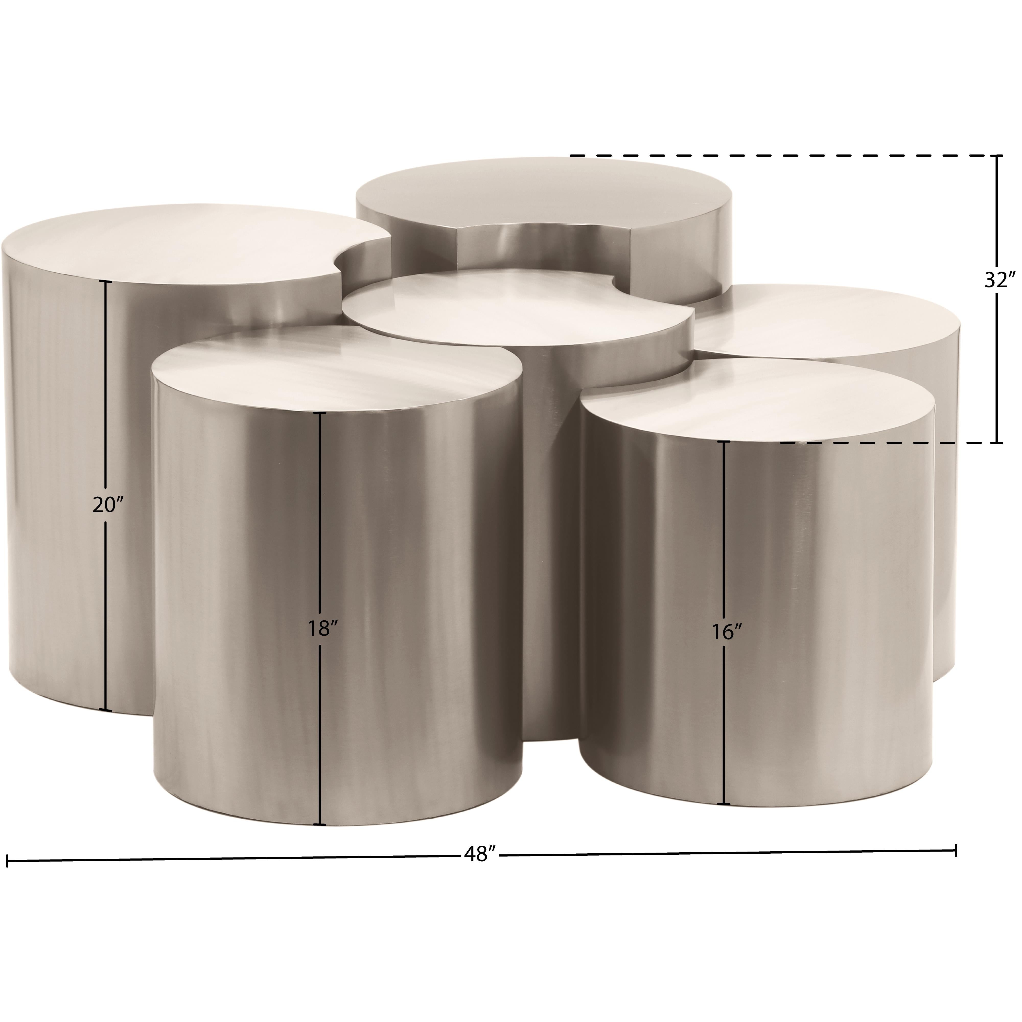 Meridian Dimple Silver Coffee Table