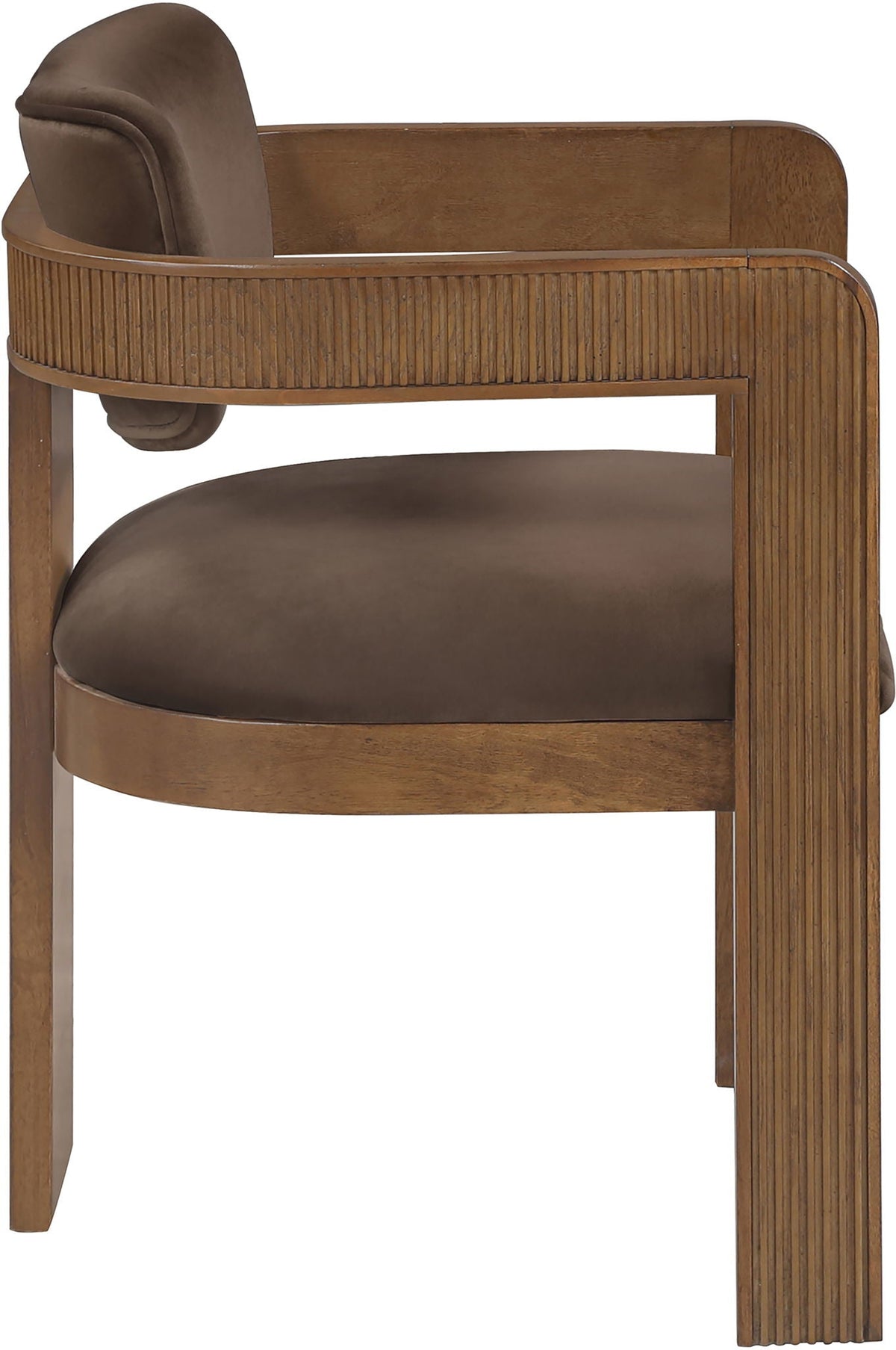 Sacha - Velvet Dining Chair (Set of 2) with Brown Base